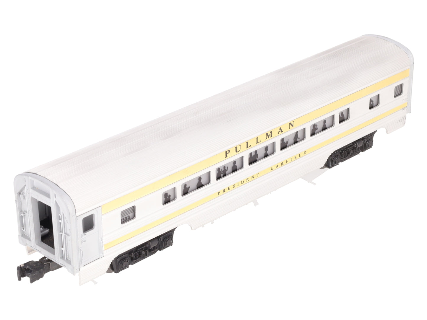 Lionel 2523 Vintage O President Garfield Gold Stripe Aluminum Pullman Car EX/Box