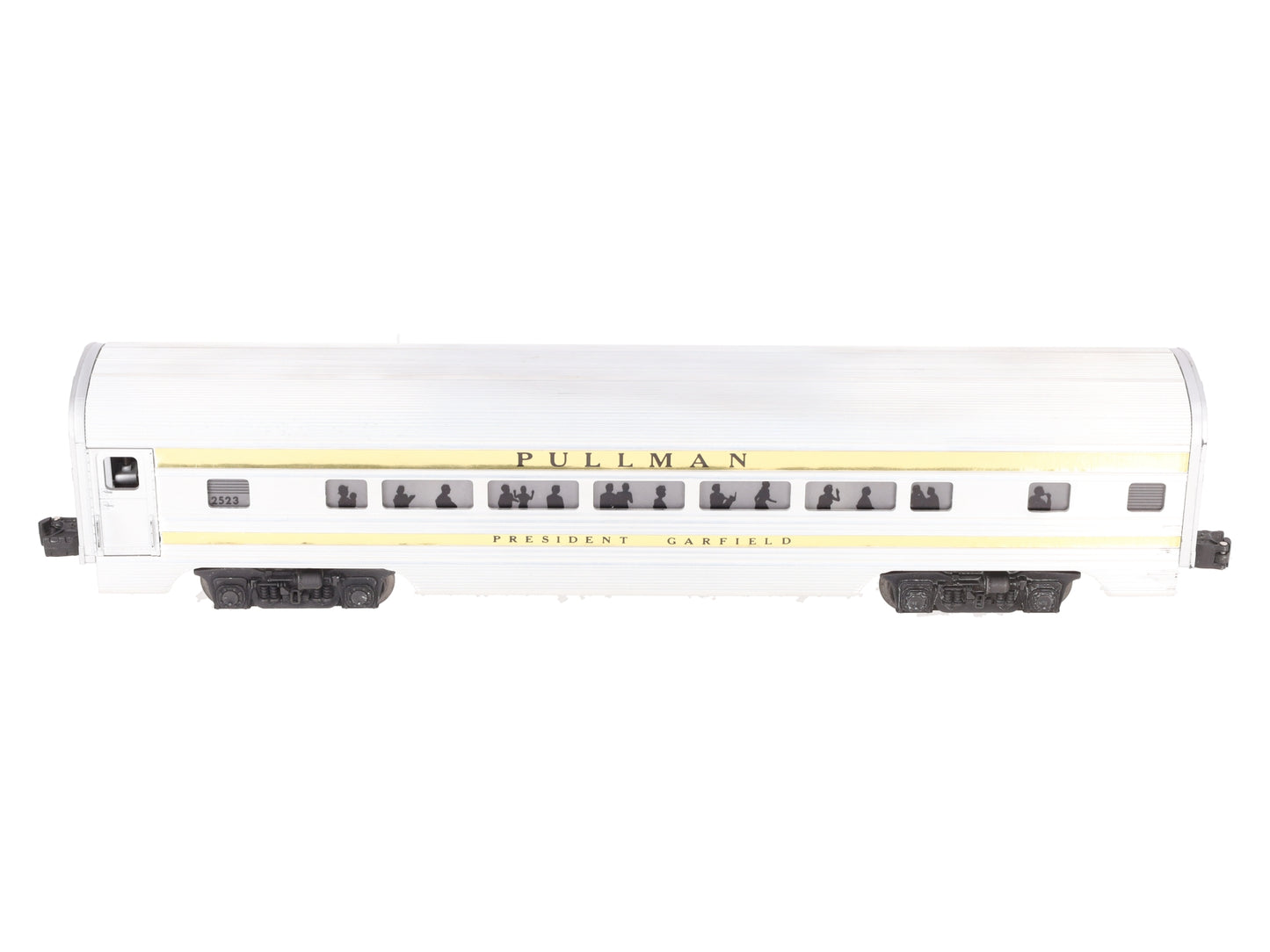 Lionel 2523 Vintage O President Garfield Gold Stripe Aluminum Pullman Car EX/Box