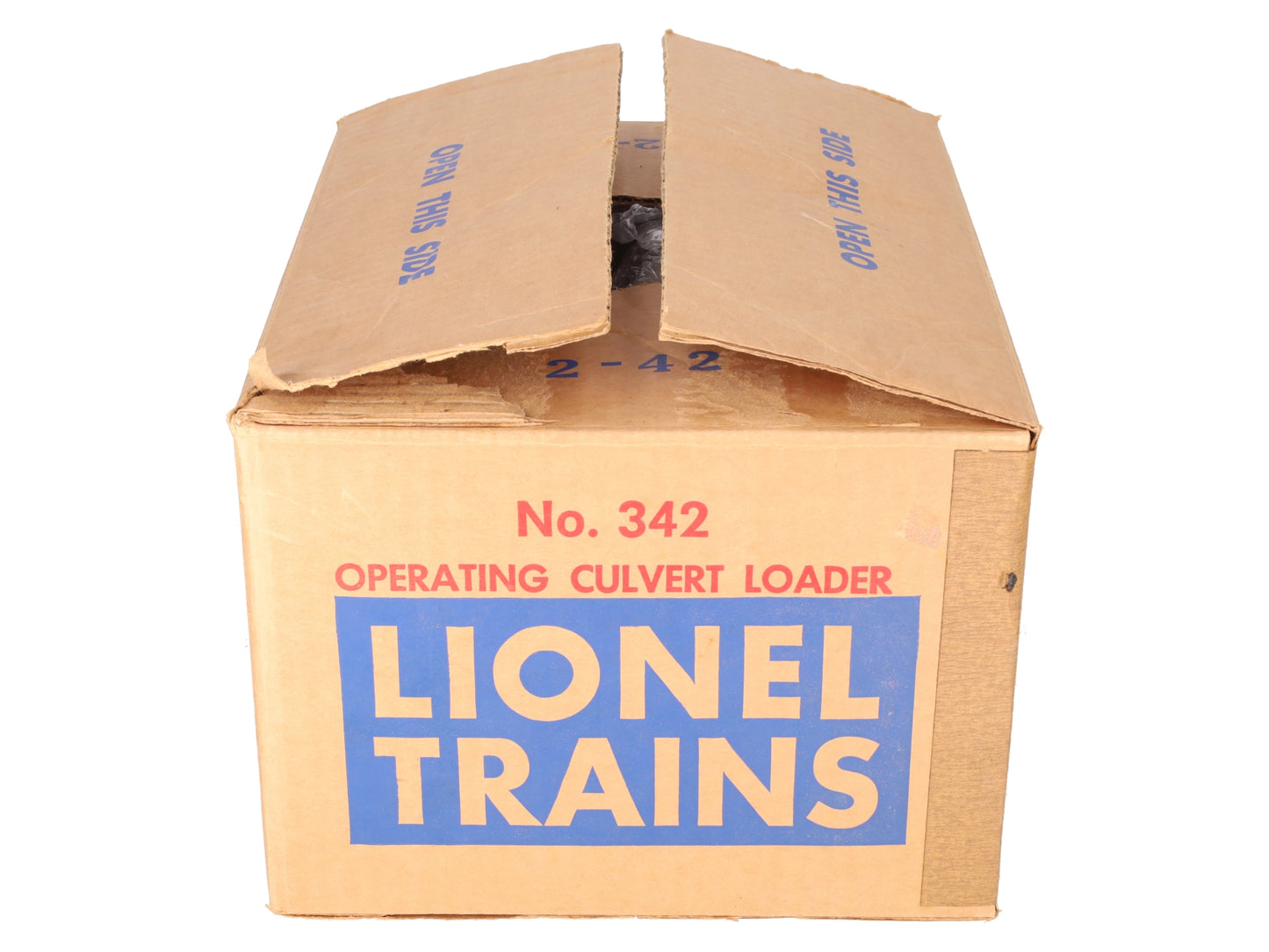 Lionel 342 Vintage O Motorized Operating Culvert Loader with Car VG/Box