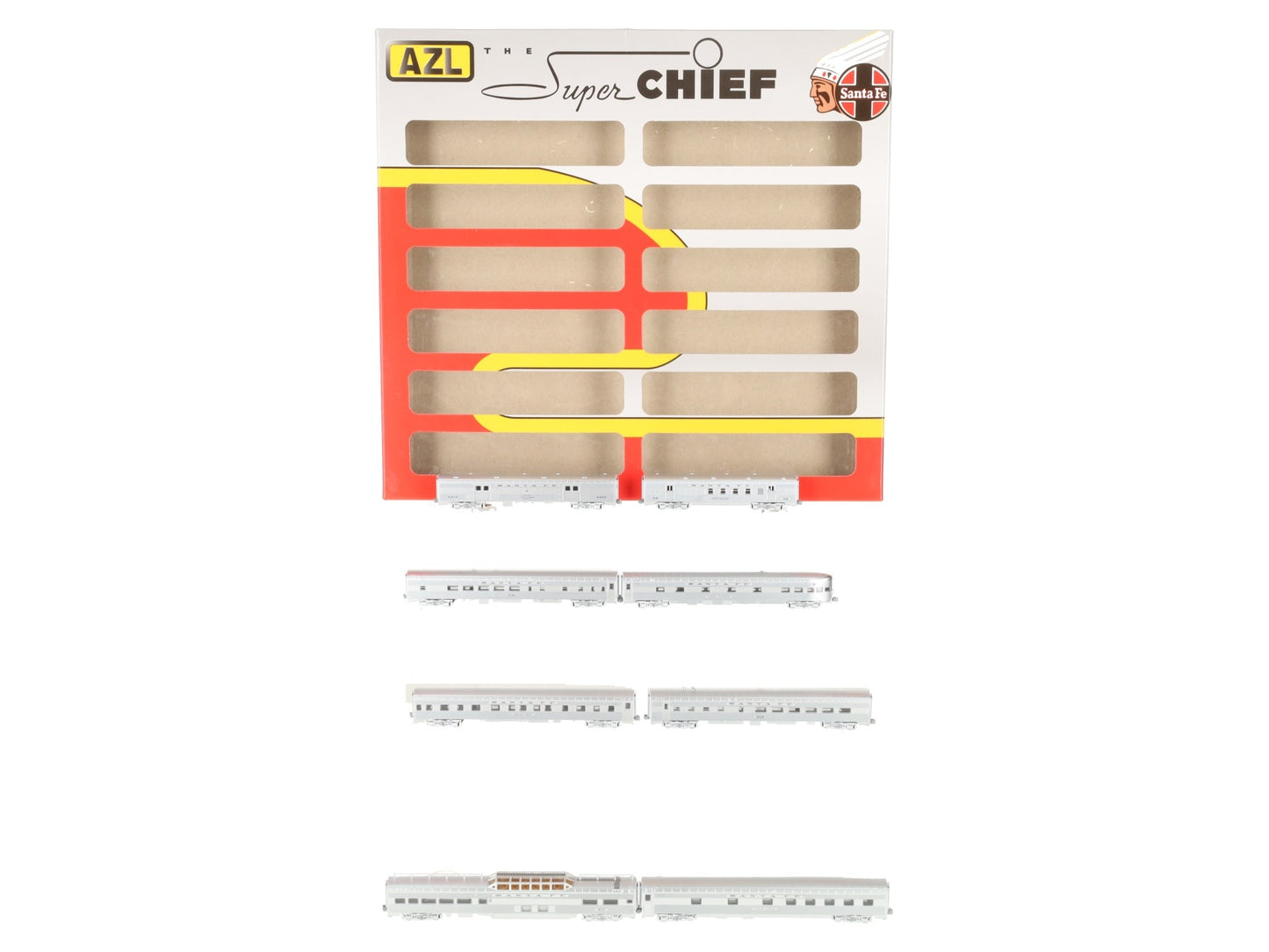 American Z-Line 72201 Z Scale Santa Fe Super Chief 8 Car Passenger Car Set NIB