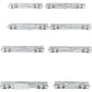 American Z-Line 72201 Z Scale Santa Fe Super Chief 8 Car Passenger Car Set NIB