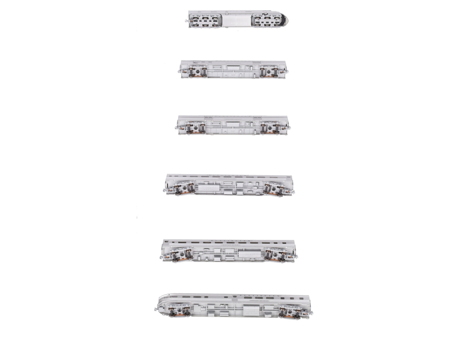 Kato 106-090 N CB&Q EMD E5A Diesel & Silver Streak Zephyr Passenger Set EX/Box