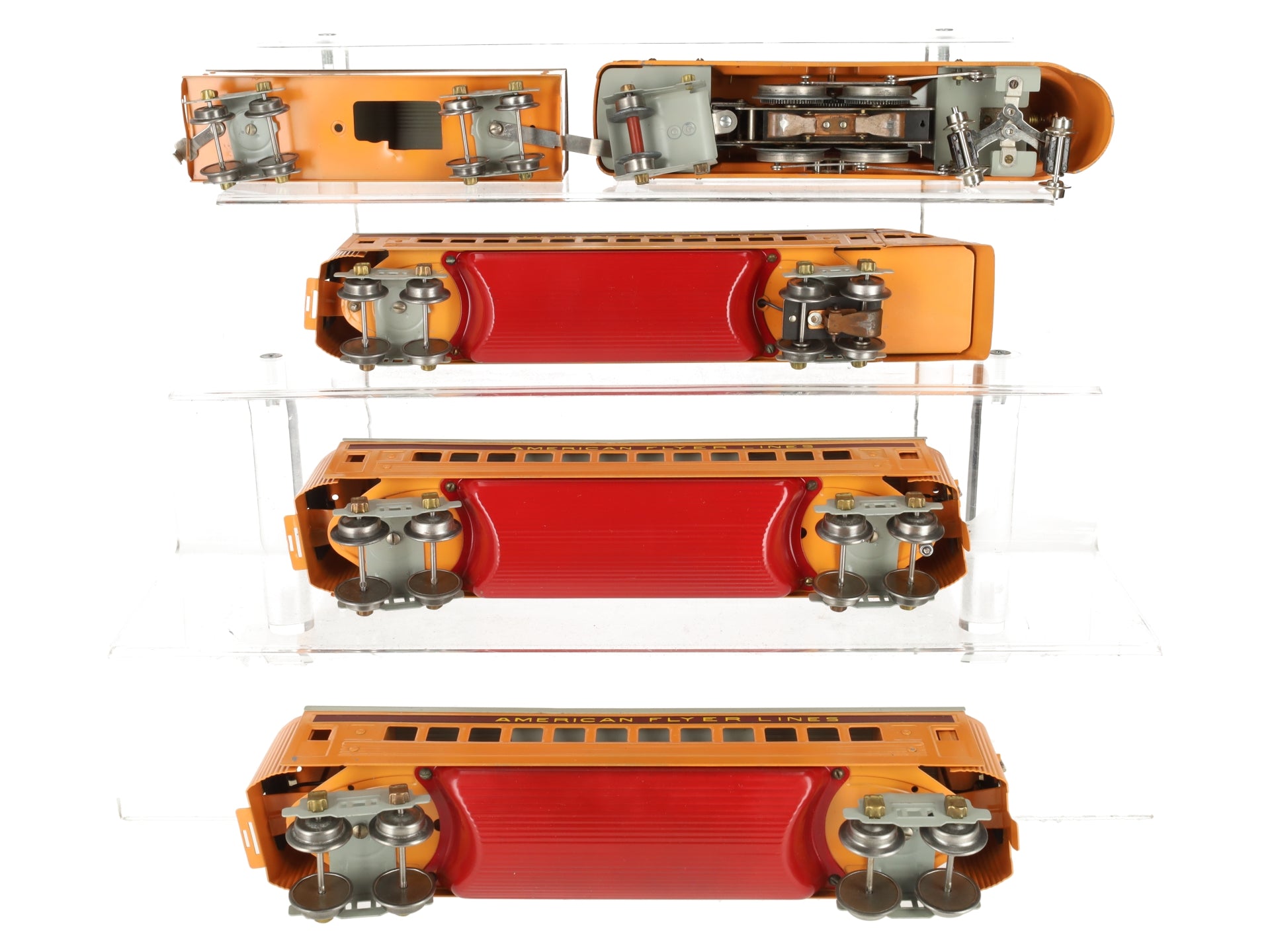American Flyer 1741RW Vintage O Hiawatha Streamliner Passenger Set - Repainted