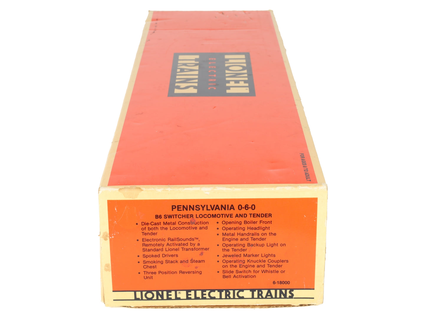 Lionel 6-18000 O Gauge Pennsylvania 0-6-0 B6 Switcher Locomotive & Tender #8977 EX/Box