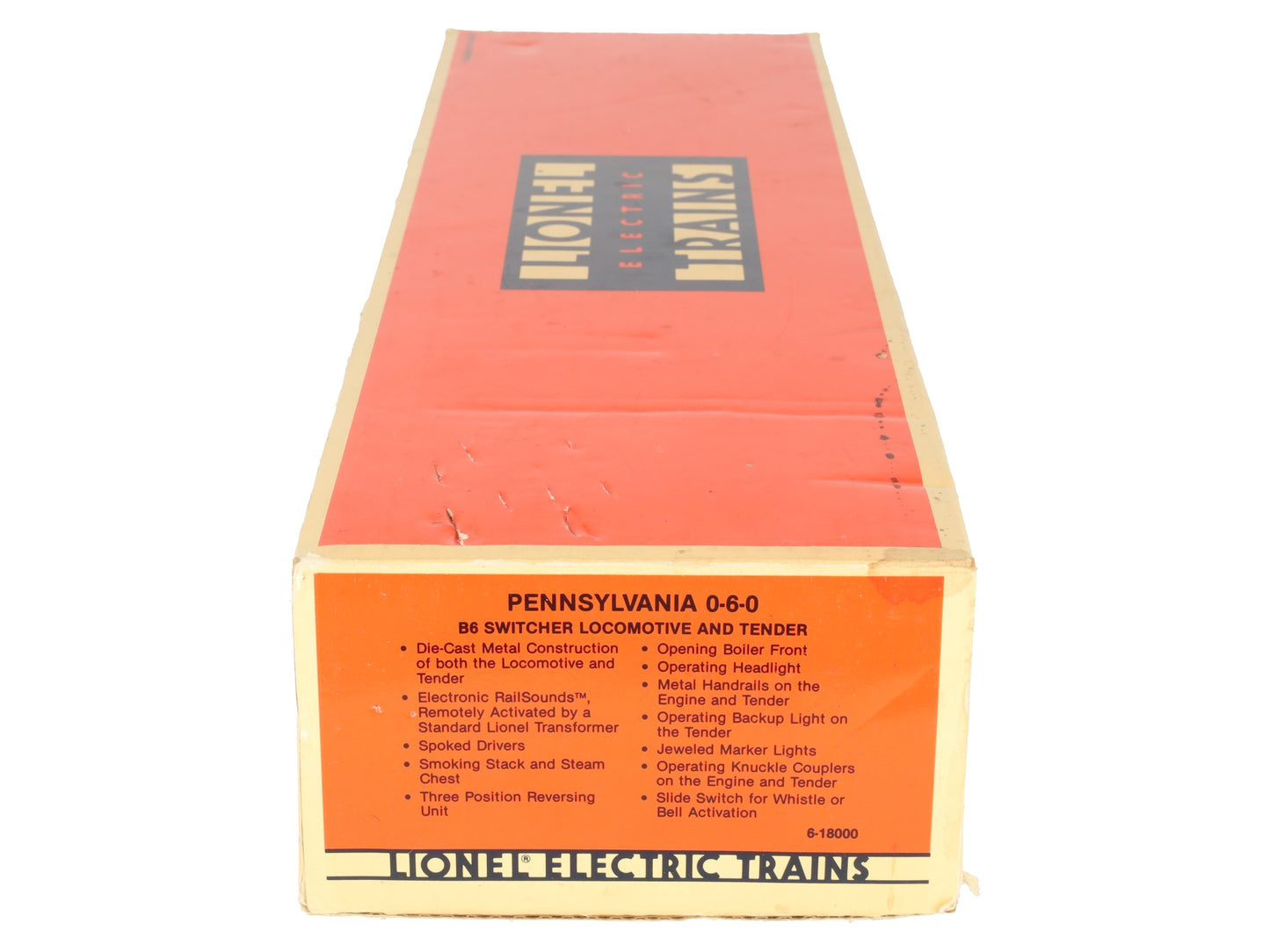 Lionel 6-18000 O Gauge Pennsylvania 0-6-0 B6 Switcher Locomotive & Tender #8977 EX/Box