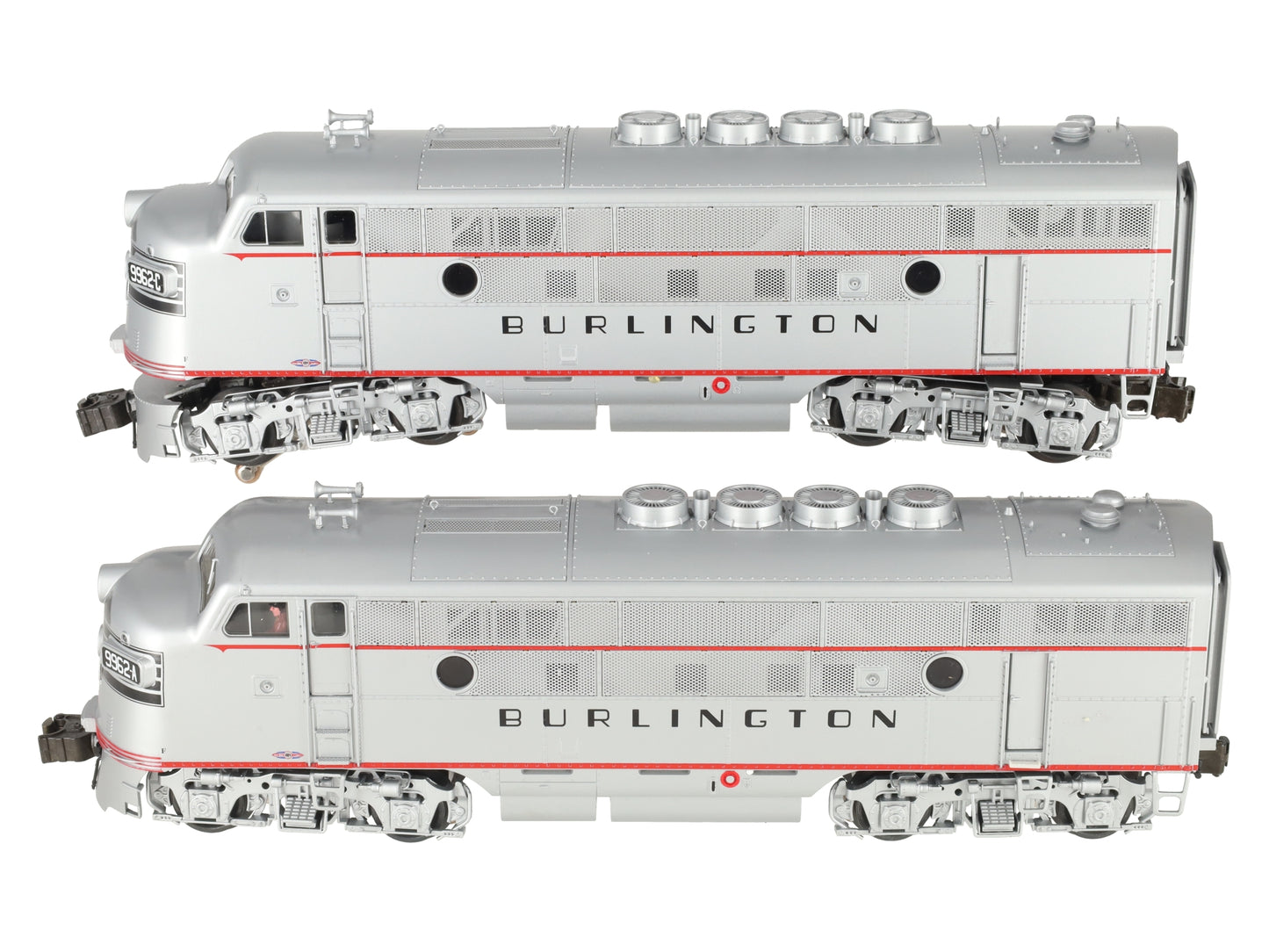 Lionel 6-38597 Burlington F3 AA Diesel Locomotive Set #9962-A/9962-C EX/Box