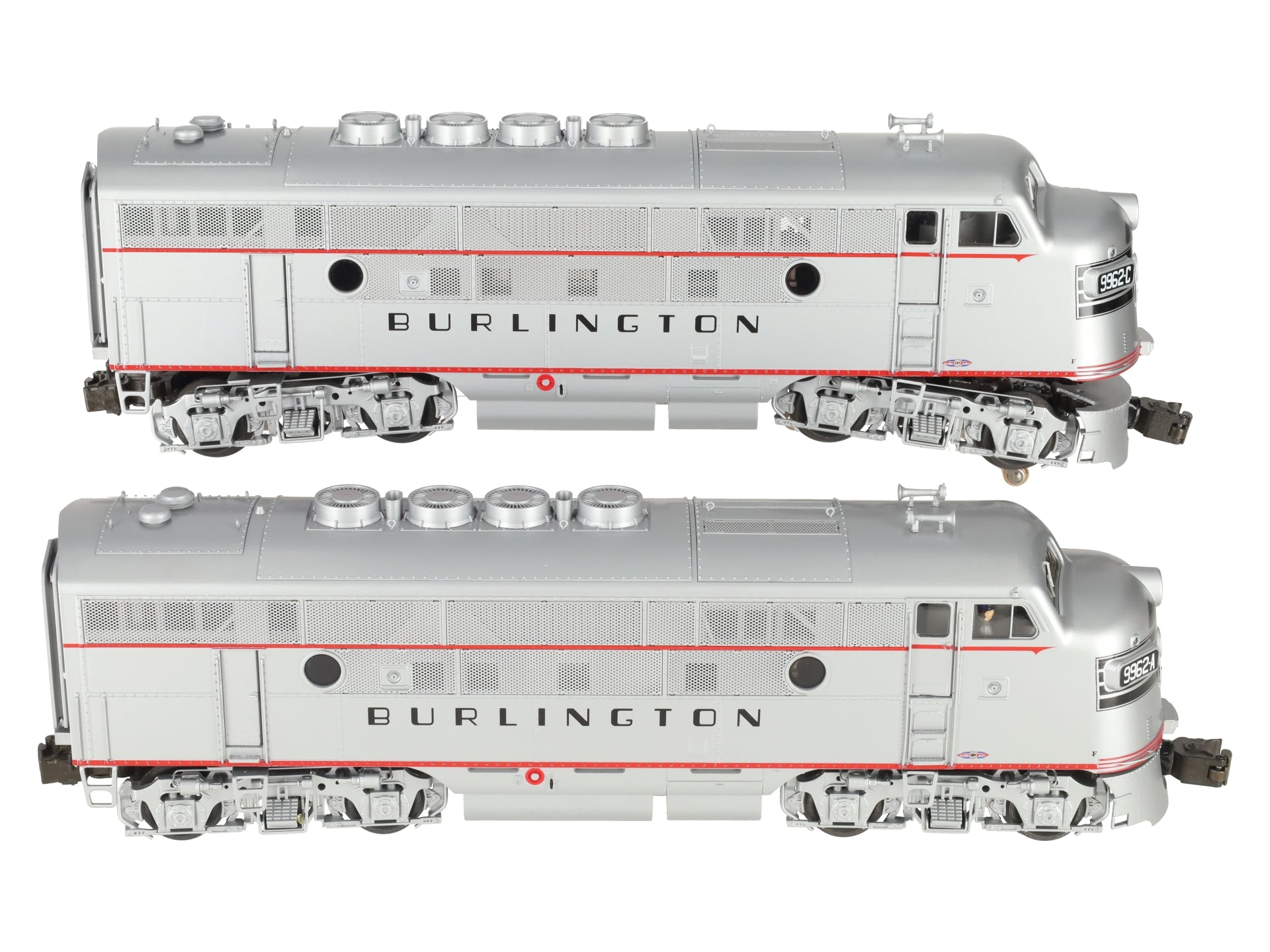 Lionel 6-38597 Burlington F3 AA Diesel Locomotive Set #9962-A/9962-C EX/Box