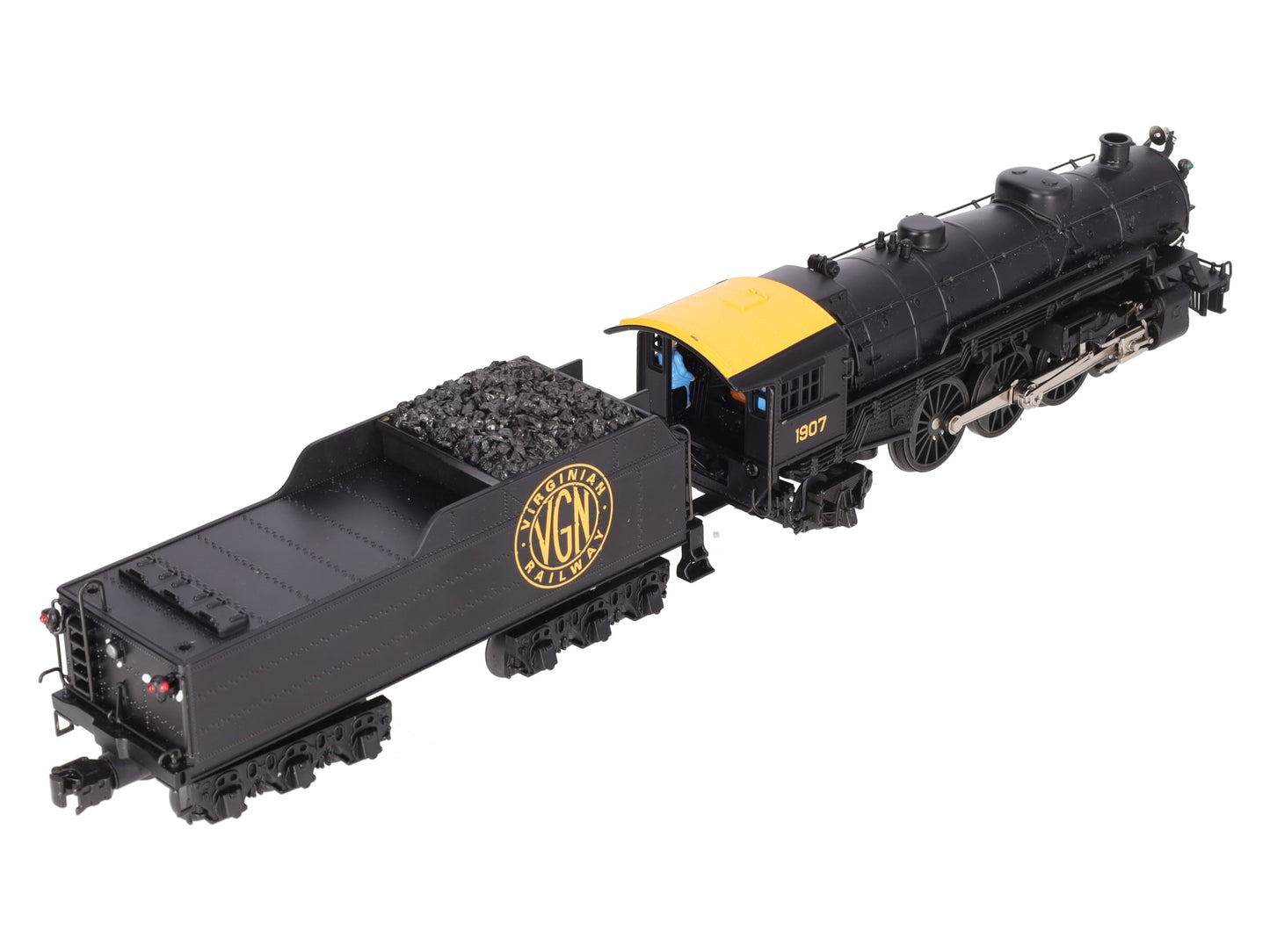 K-Line K3399-0002S O Gauge Virginian Pacific Steam Locomotive w/TMCC #1907 EX/Box
