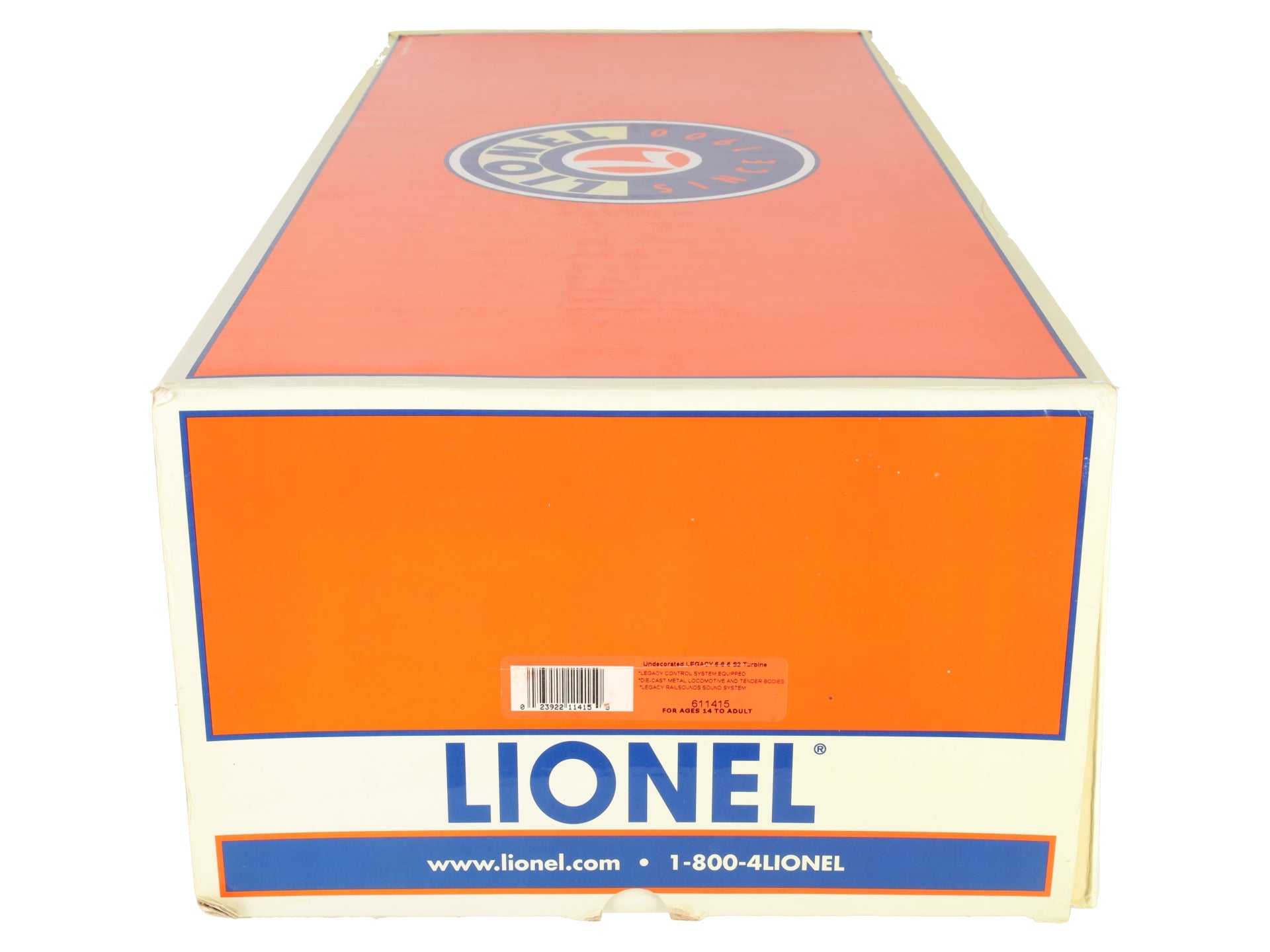 Lionel 6-11415 Undecorated 6-8-6 Legacy S2 Turbine Steam Locomotive EX/Box