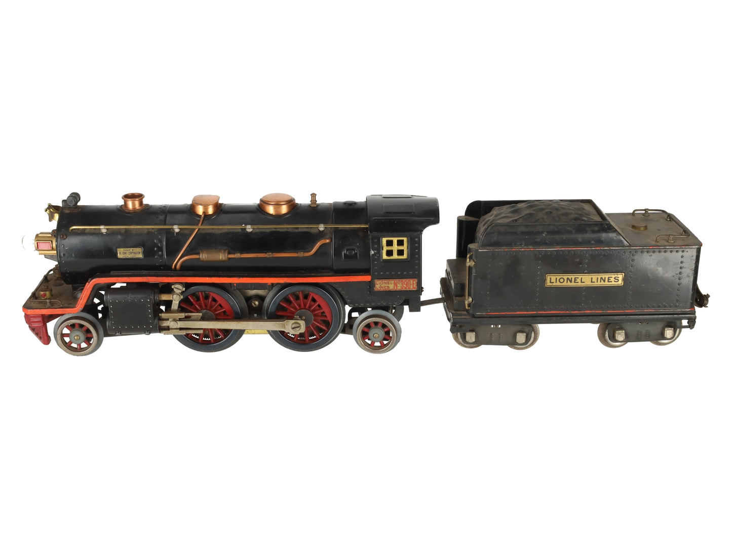 Lionel 390 Vintage Standard Gauge 2-4-2 Steam Locomotive with Tender VG