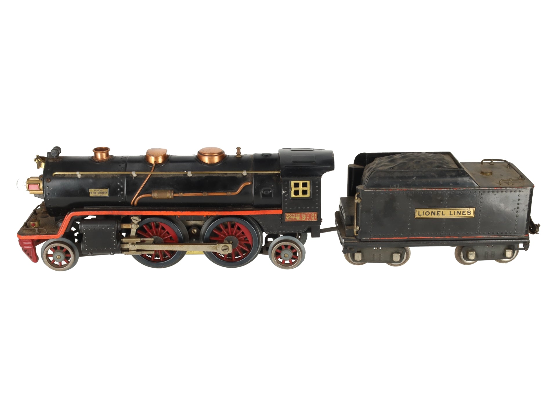Lionel 390 Vintage Standard Gauge 2-4-2 Steam Locomotive with Tender VG