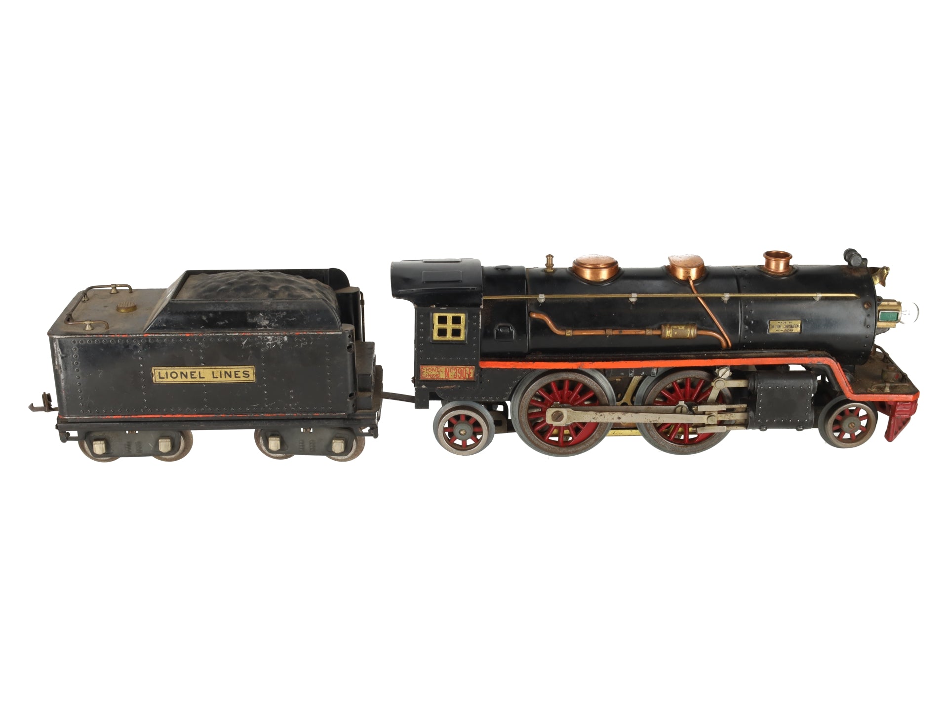 Lionel 390 Vintage Standard Gauge 2-4-2 Steam Locomotive with Tender VG