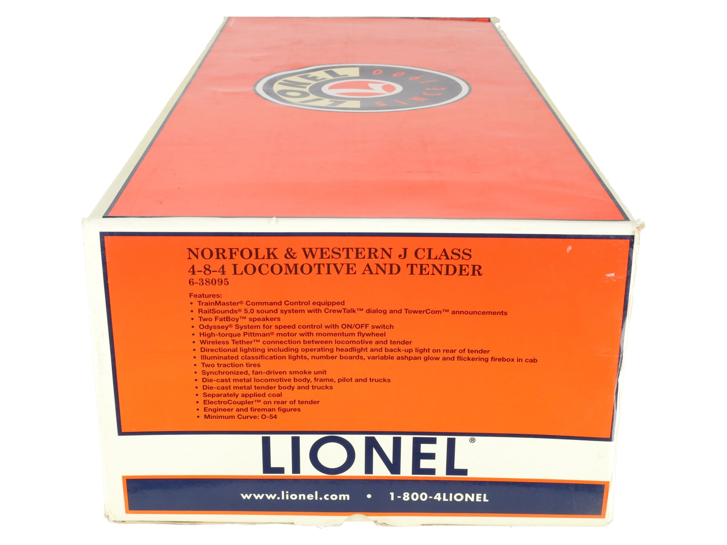 Lionel 6-38095 O Norfolk & Western 4-8-4 J-Class Steam Locomotive & Tender #611 EX/Box