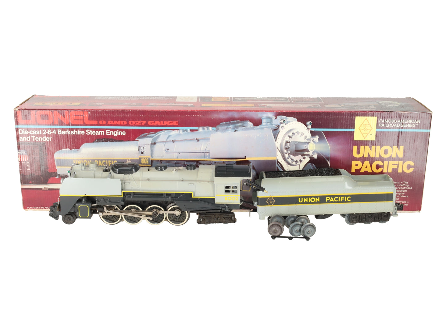 Lionel 6-8002 O Union Pacific Berkshire 2-8-4 Steam Locomotive & Tender #8002 VG/Box