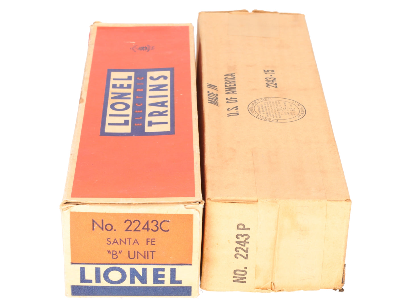 Lionel 2243 Vintage O Santa Fe F-3 AB Diesel Set VG/Box