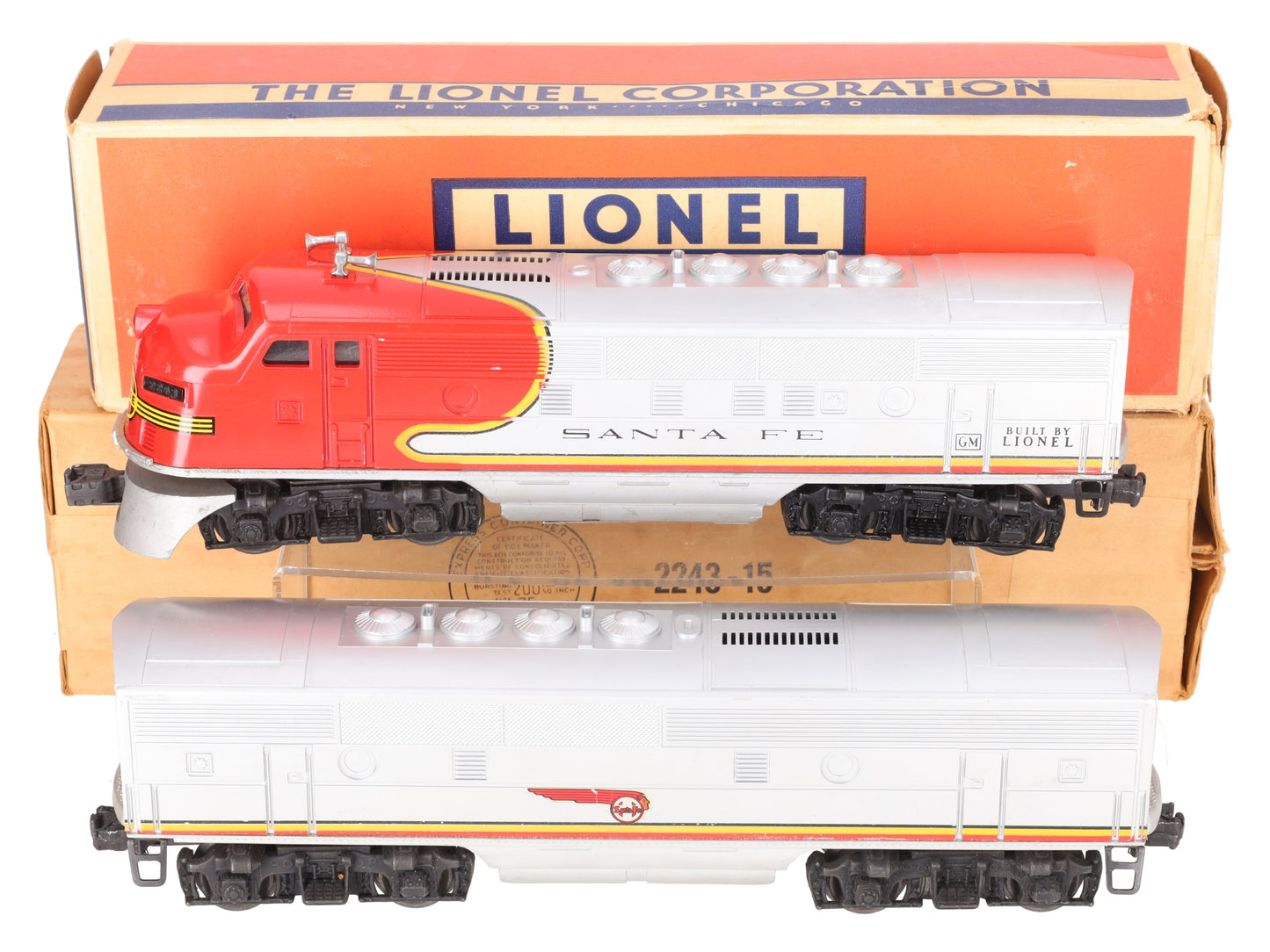 Lionel 2243 Vintage O Santa Fe F-3 AB Diesel Set VG/Box