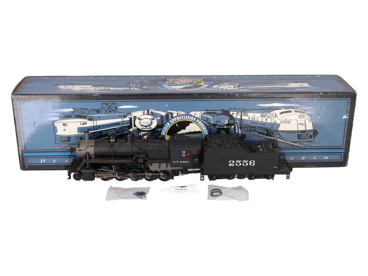 MTH 20-80008A O Gauge Santa Fe 2-10-0 Russian Decapod Steam Engine w/PS2 EX/Box