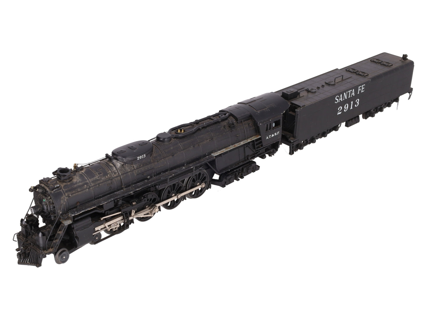 MTH 20-3080-1 O Gauge Santa Fe 4-8-4 Northern Steam Locomotive w/PS2 #2913 VG/Box