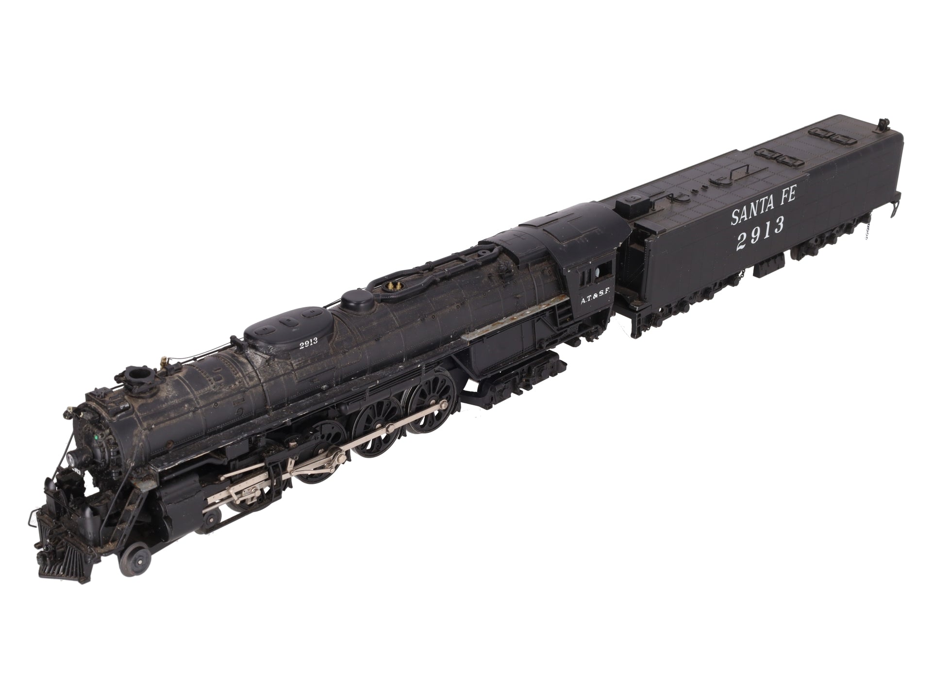 MTH 20-3080-1 O Gauge Santa Fe 4-8-4 Northern Steam Locomotive w/PS2 #2913 VG/Box