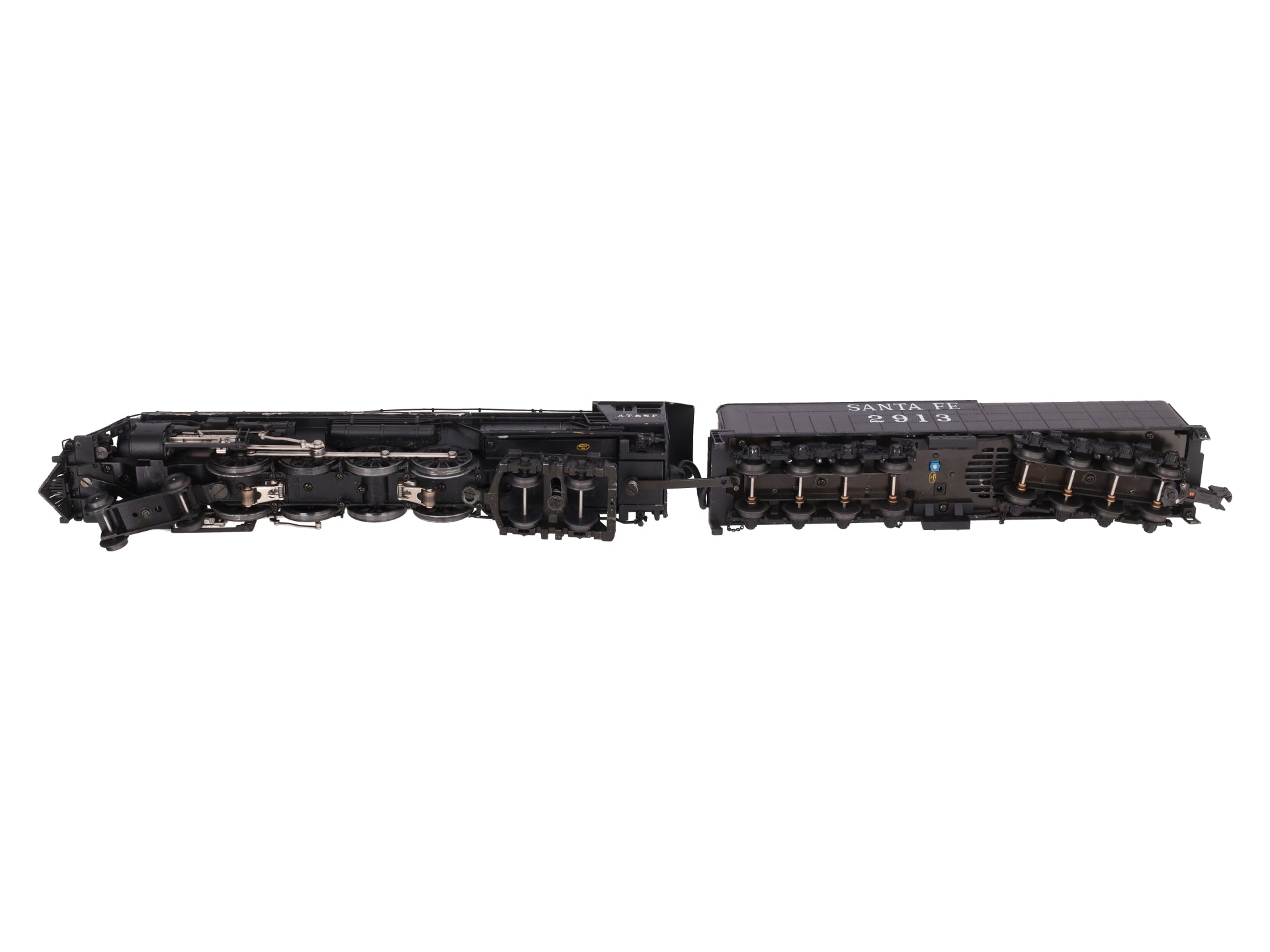 MTH 20-3080-1 O Gauge Santa Fe 4-8-4 Northern Steam Locomotive w/PS2 #2913 VG/Box