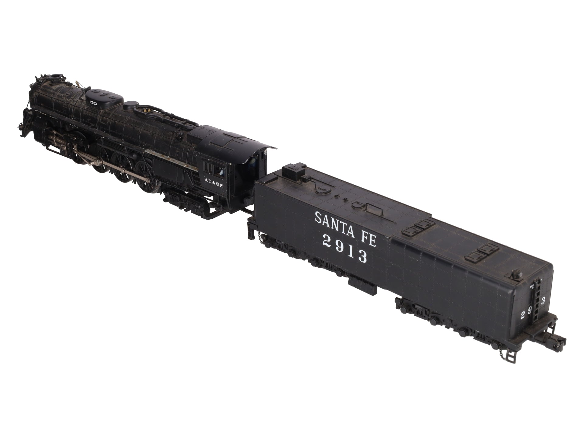 MTH 20-3080-1 O Gauge Santa Fe 4-8-4 Northern Steam Locomotive w/PS2 #2913 VG/Box