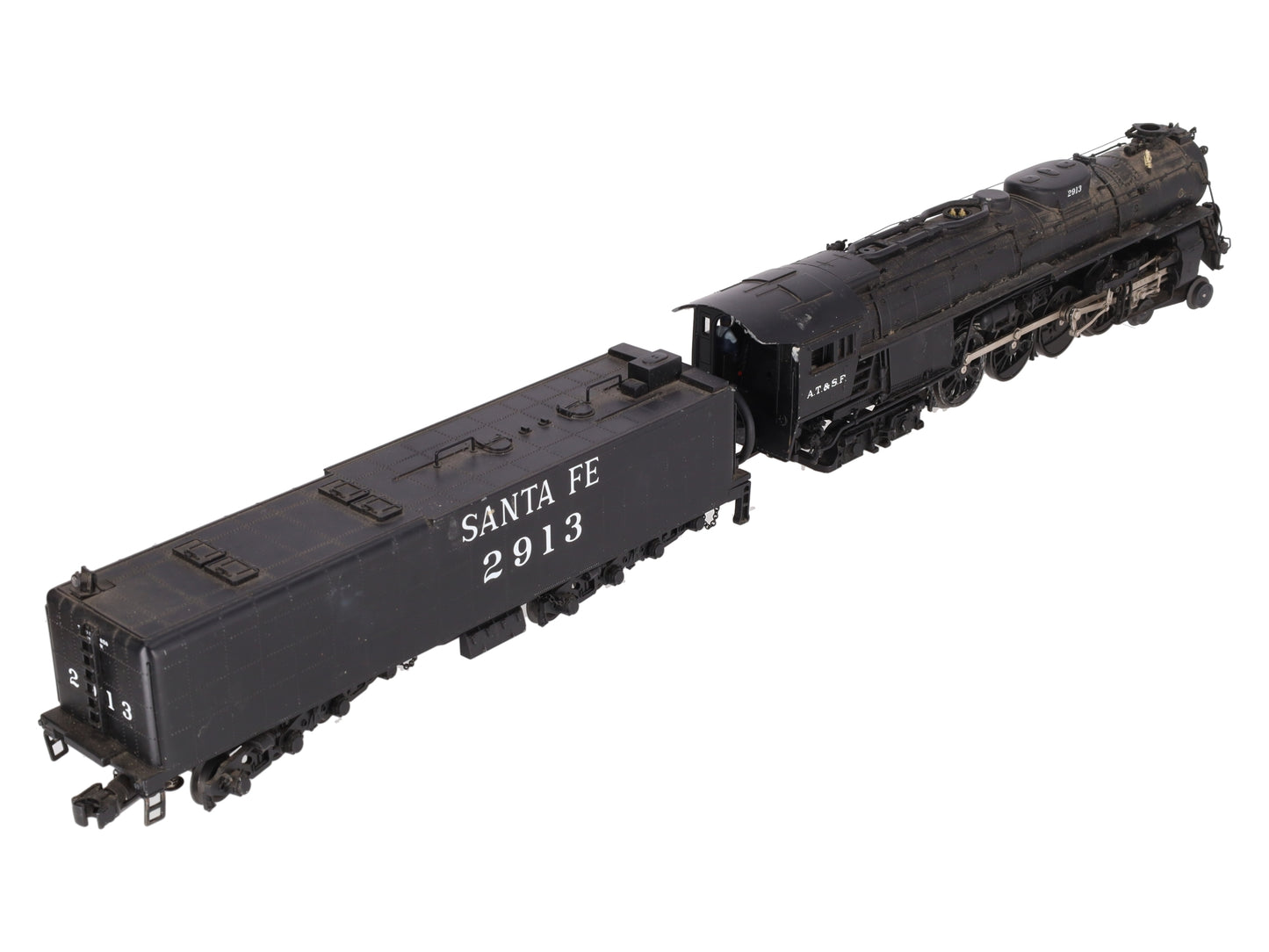 MTH 20-3080-1 O Gauge Santa Fe 4-8-4 Northern Steam Locomotive w/PS2 #2913 VG/Box