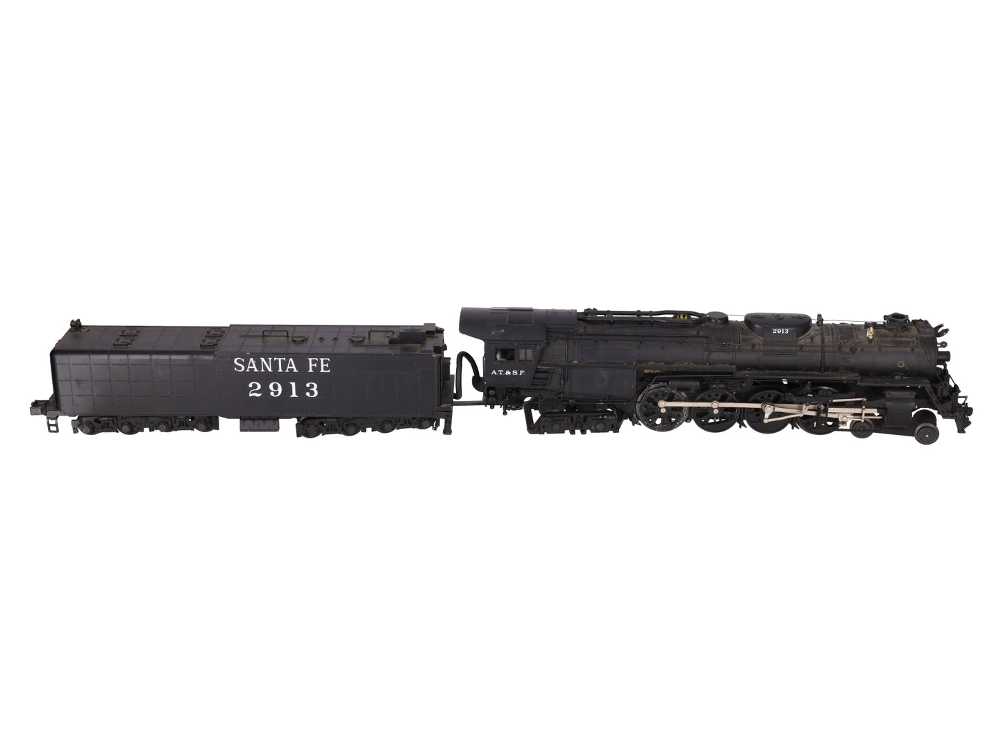 MTH 20-3080-1 O Gauge Santa Fe 4-8-4 Northern Steam Locomotive w/PS2 #2913 VG/Box