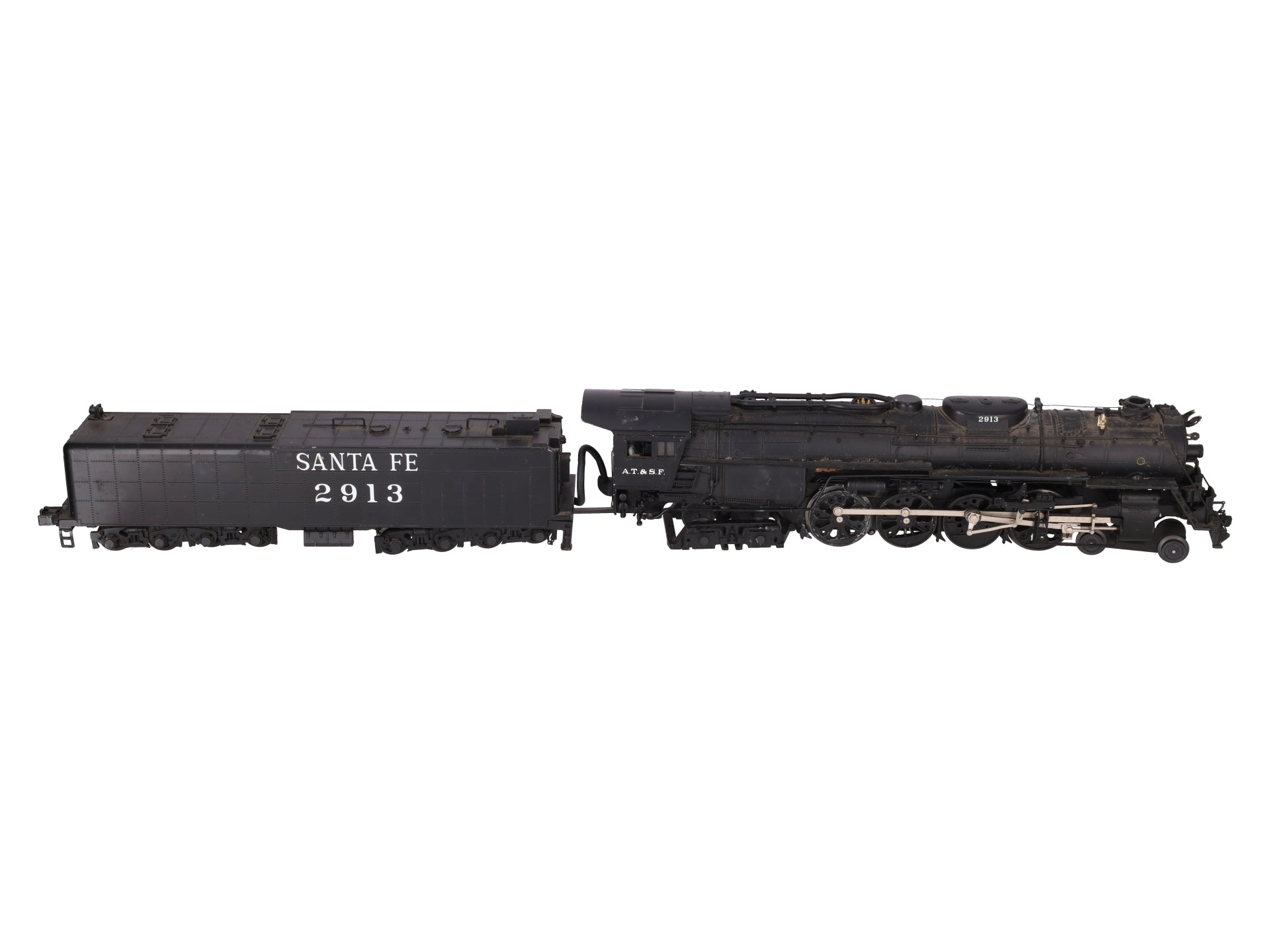 MTH 20-3080-1 O Gauge Santa Fe 4-8-4 Northern Steam Locomotive w/PS2 #2913 VG/Box