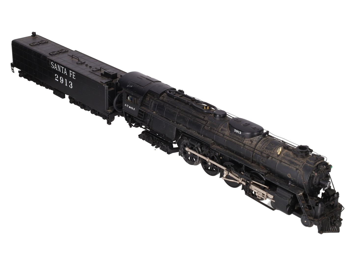 MTH 20-3080-1 O Gauge Santa Fe 4-8-4 Northern Steam Locomotive w/PS2 #2913 VG/Box