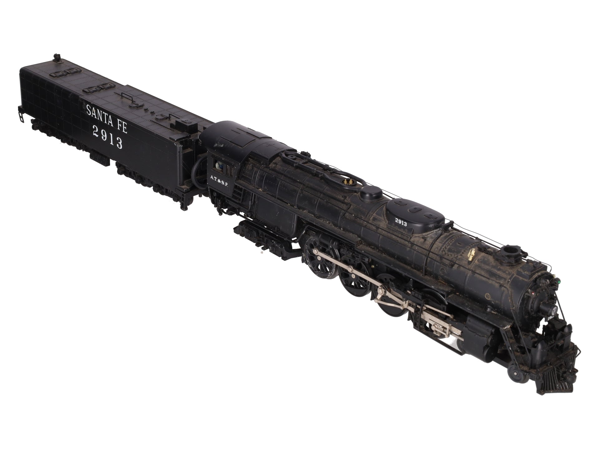 MTH 20-3080-1 O Gauge Santa Fe 4-8-4 Northern Steam Locomotive w/PS2 #2913 VG/Box
