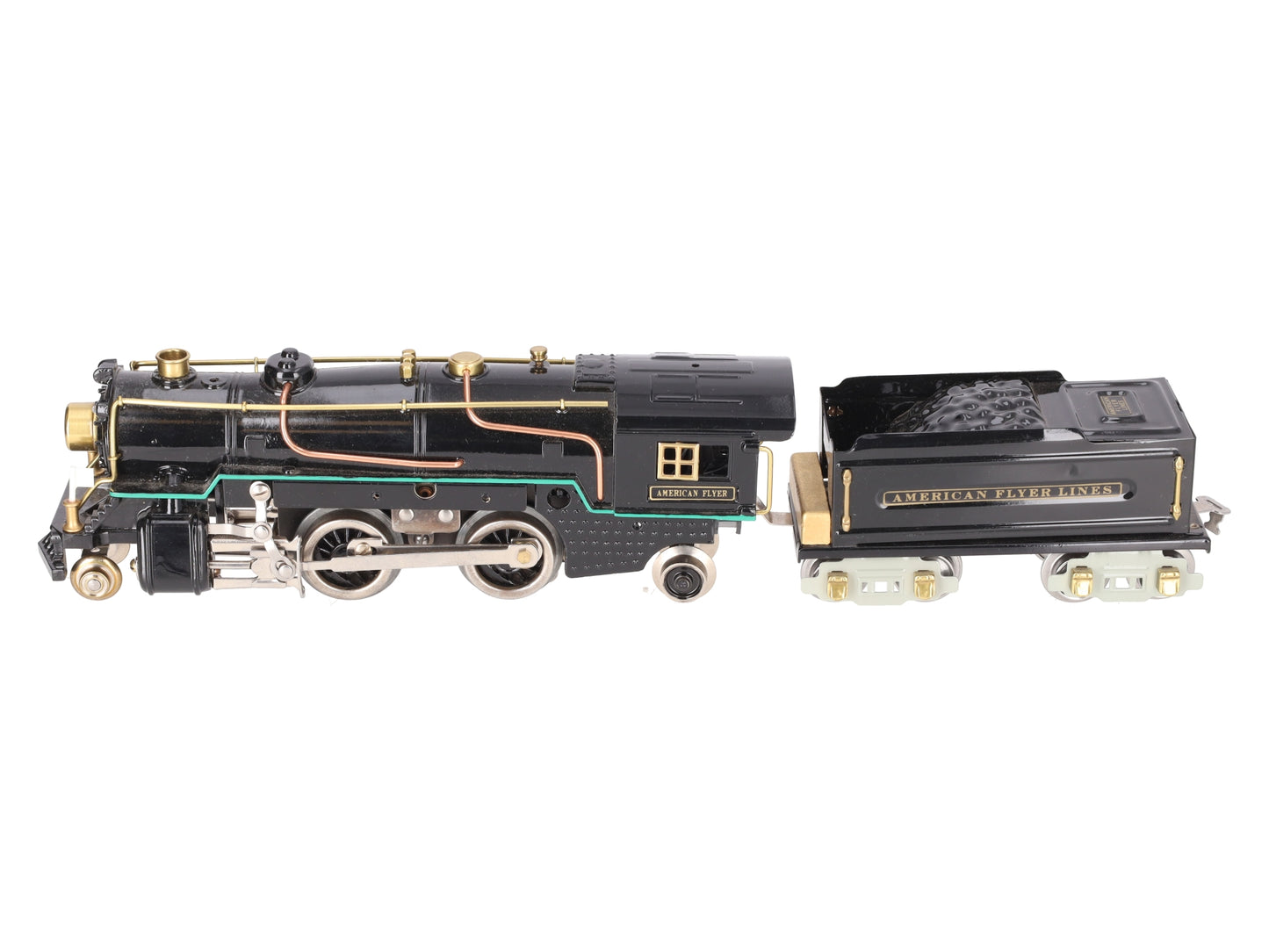 American Flyer 3322 Vintage O 2-4-2 Steam Engine & Tender -Repainted