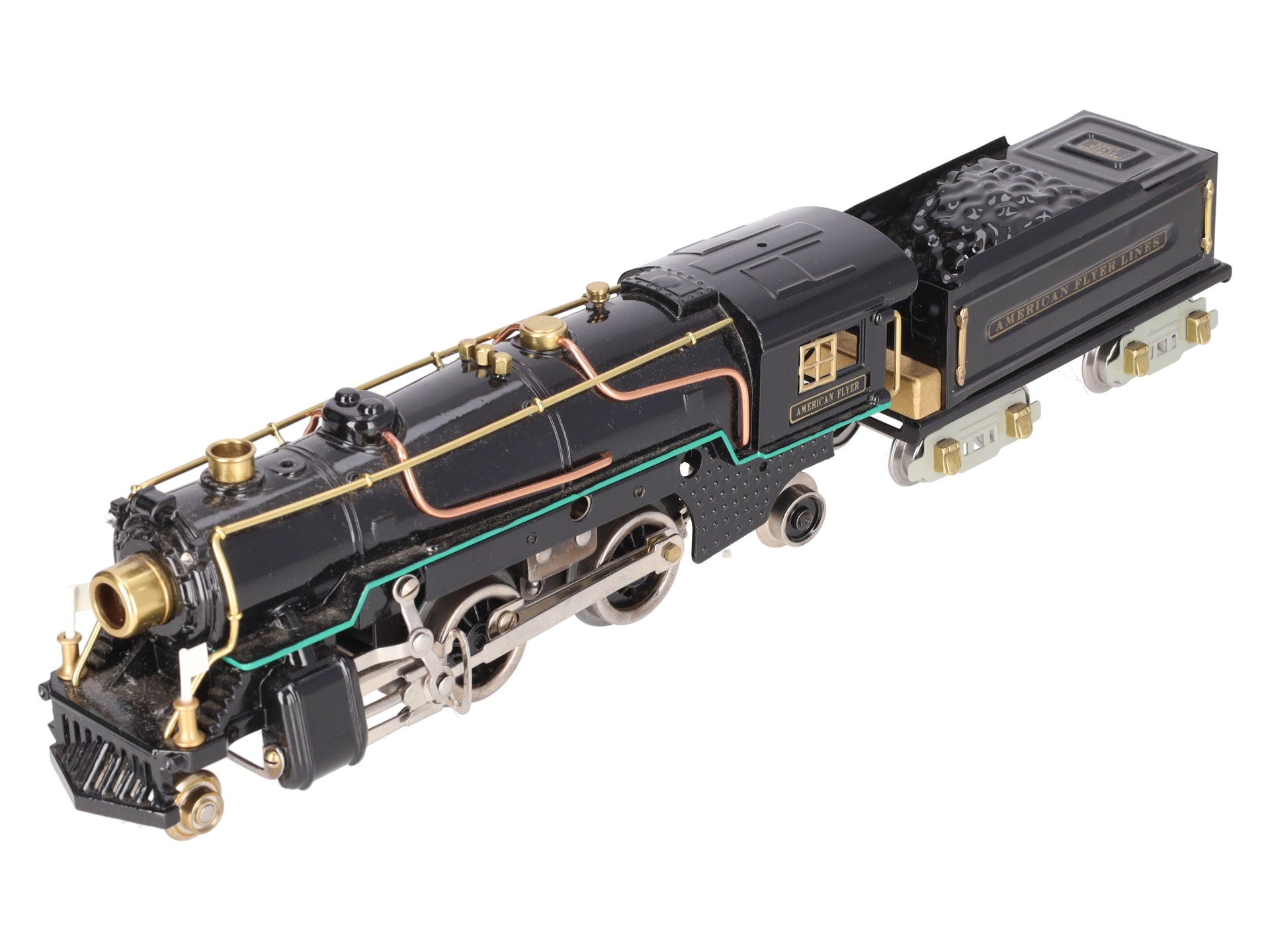 American Flyer 3322 Vintage O 2-4-2 Steam Engine & Tender -Repainted