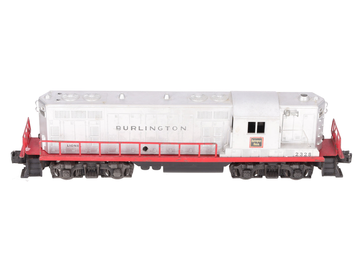 Lionel 2328 Vintage O Burlington GP-7 Powered EMD Diesel Locomotive VG