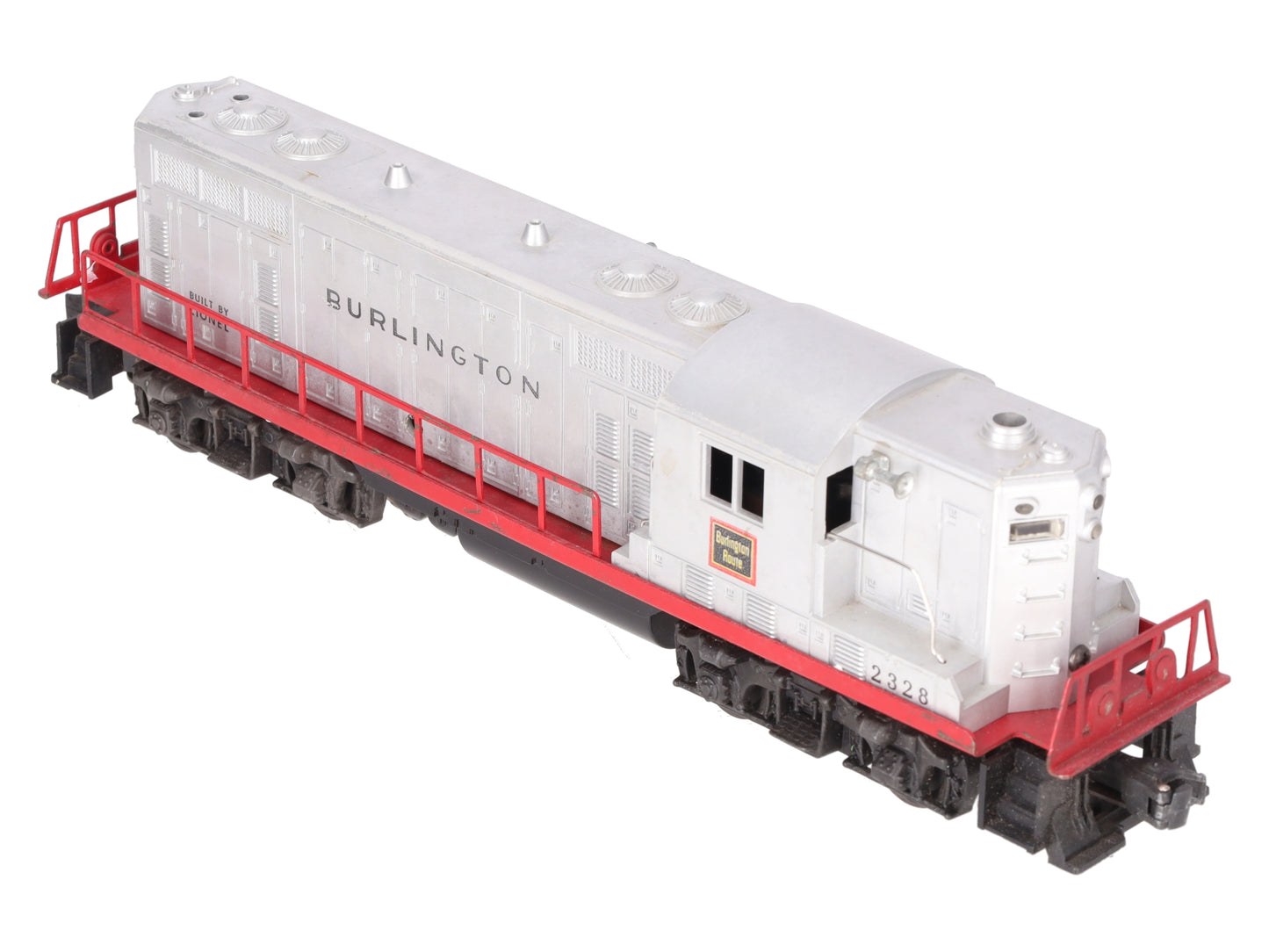 Lionel 2328 Vintage O Burlington GP-7 Powered EMD Diesel Locomotive VG