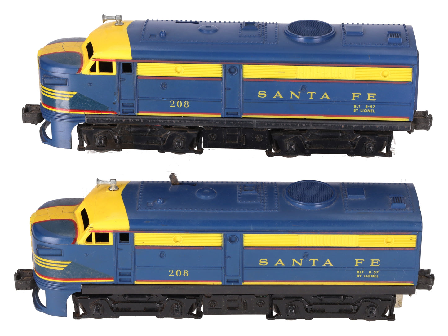 Lionel 208 Vintage O Santa Fe Alco AA Diesel Locomotive Set VG