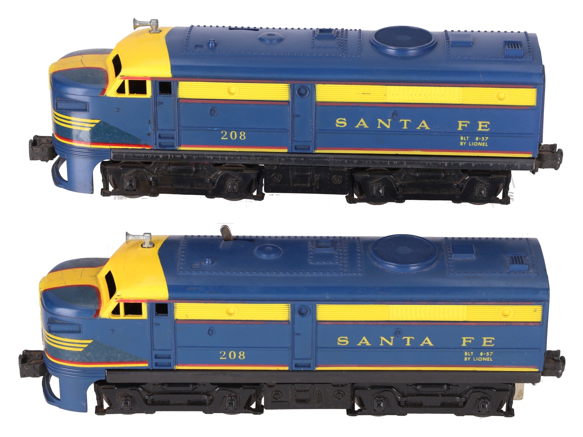 Lionel 208 Vintage O Santa Fe Alco AA Diesel Locomotive Set VG