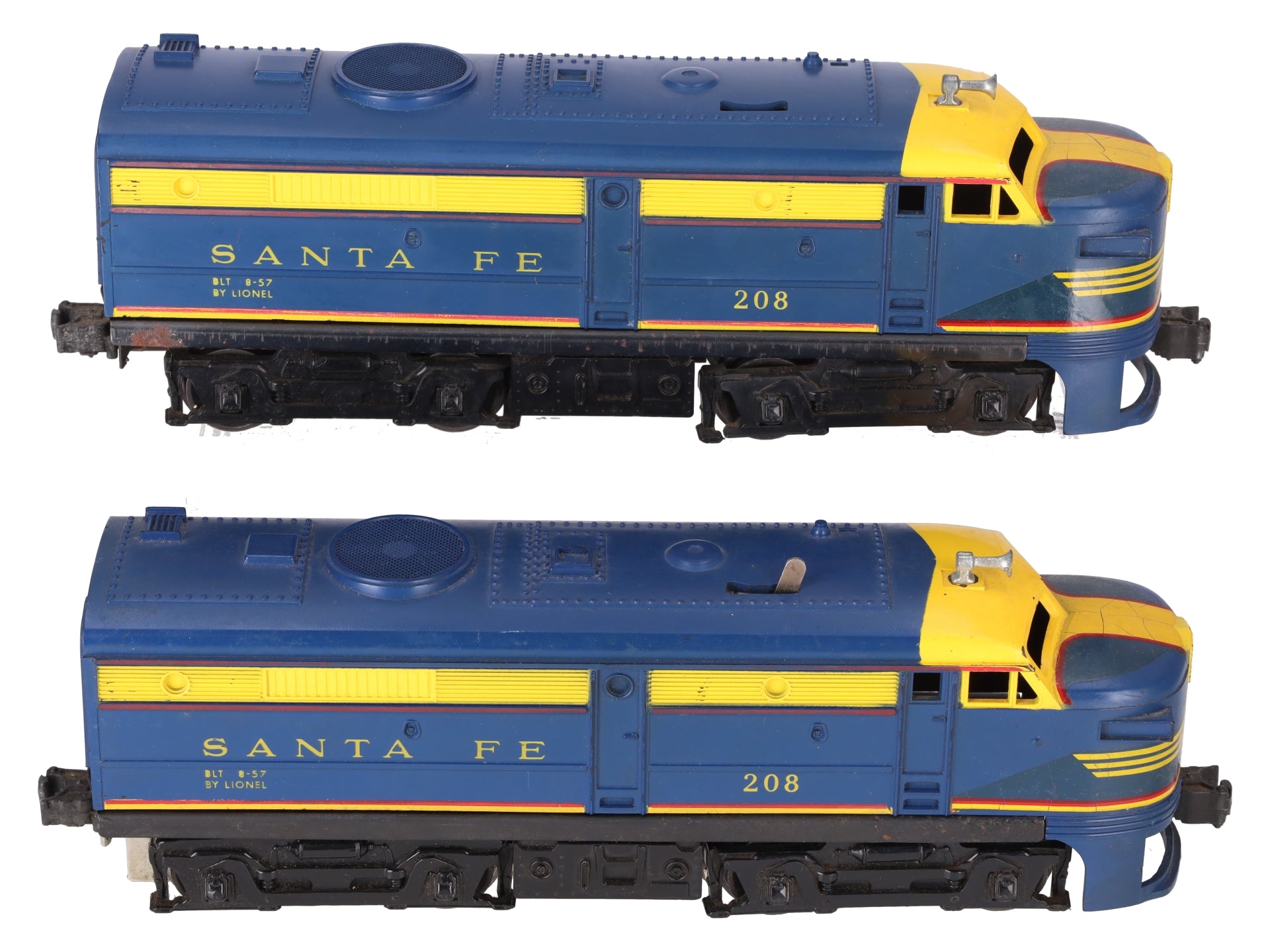 Lionel 208 Vintage O Santa Fe Alco AA Diesel Locomotive Set VG