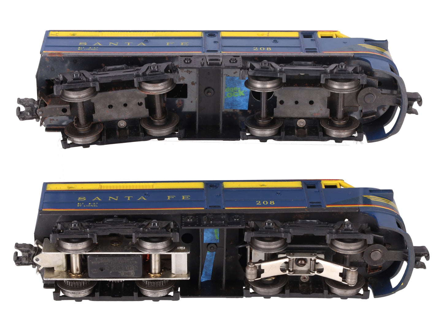 Lionel 208 Vintage O Santa Fe Alco AA Diesel Locomotive Set VG