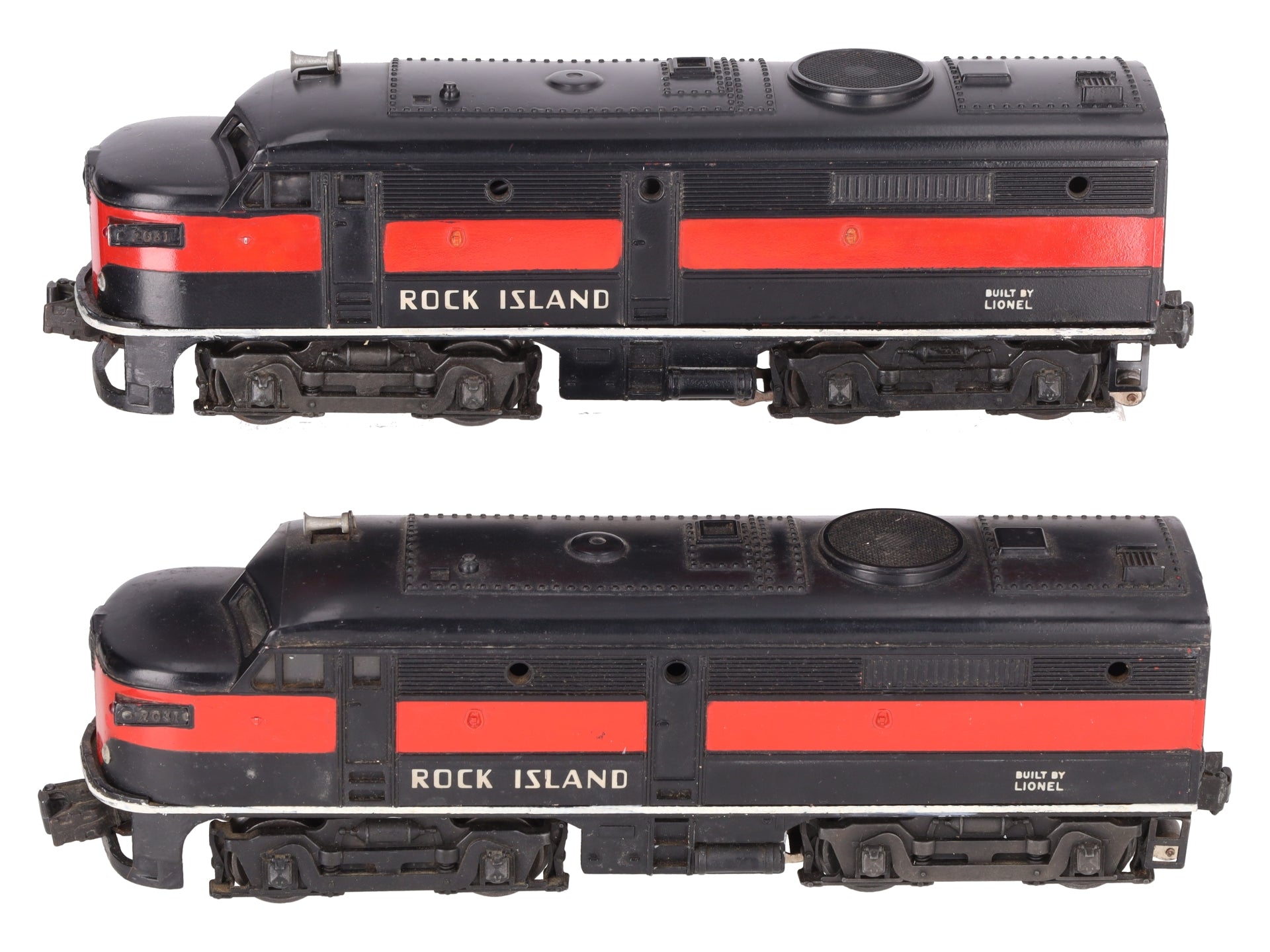 Lionel 2031 Vintage O Rock Island Alco AA Diesel Locomotive Set VG