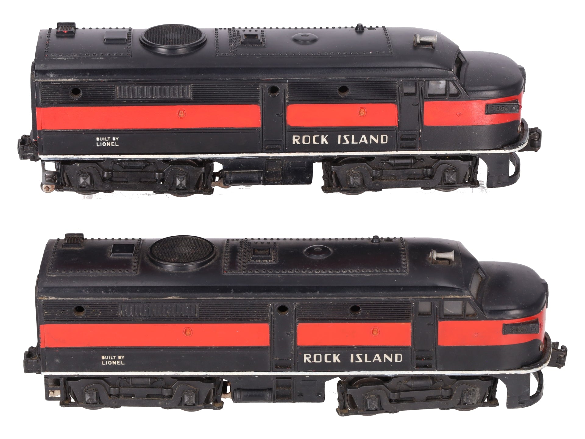 Lionel 2031 Vintage O Rock Island Alco AA Diesel Locomotive Set VG