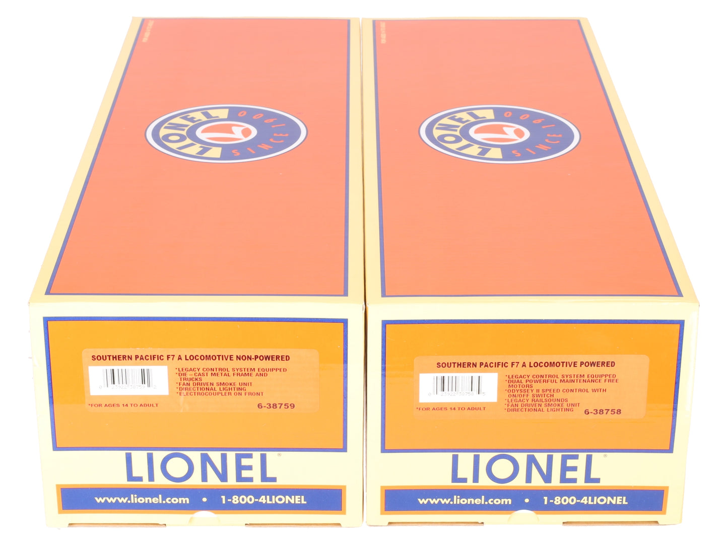 Lionel 6-38757 O Southern Pacific F7 AA Legacy Diesel Locomotive Set #6325/6432 EX/Box