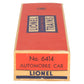 Lionel 6414 Vintage O Glen Uhl Evans Autoloader with 4 Red Sedans EX/Box