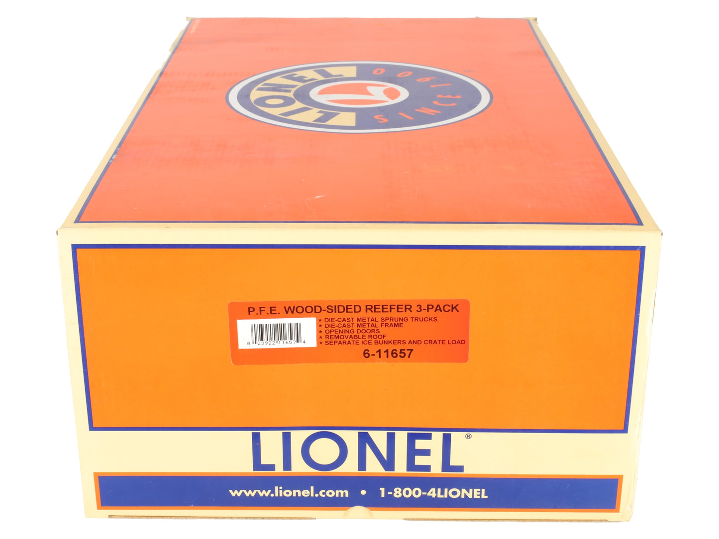 Lionel 6-11657 O Gauge Pacific Fruit Express Woodsided Refrigerator (Set of 3) LN/Box