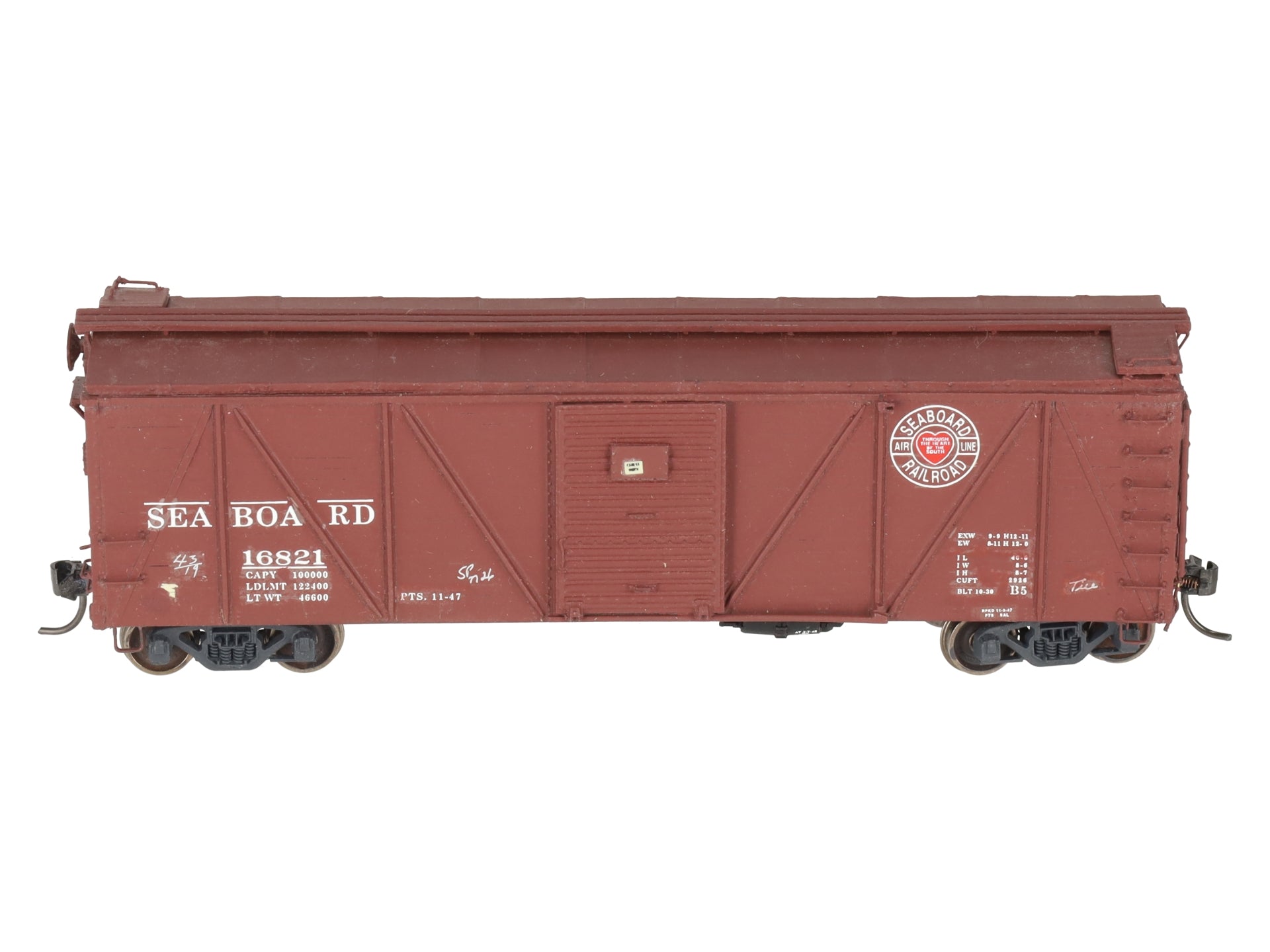 Sunshine Models 91.10 HO Seaboard Air Line XM-1 Boxcar Kit -Assembled/Box