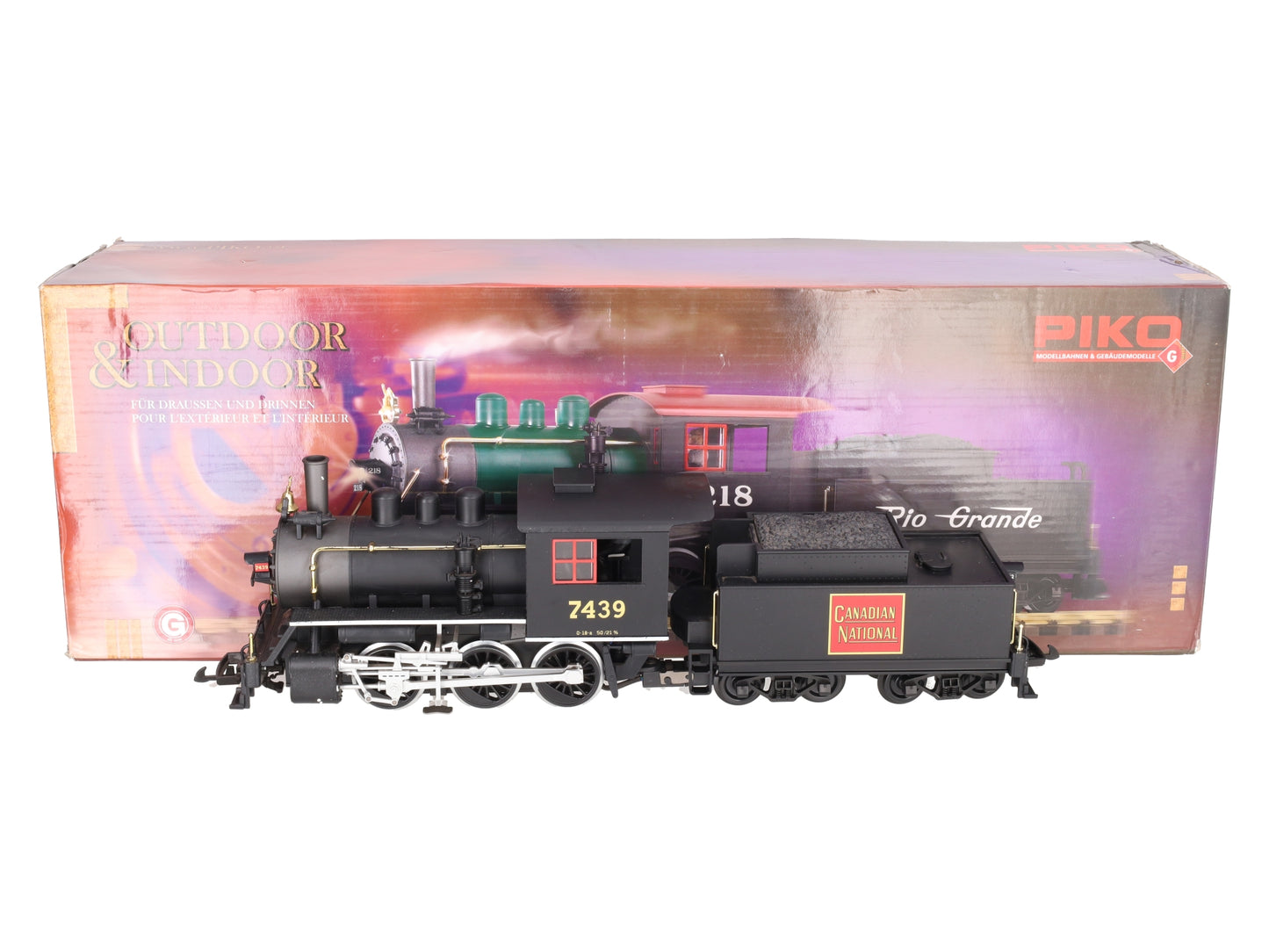 Piko 30102 G Scale Canadian National Steam Locomotive & Tender #7439 w/ Sound VG/Box