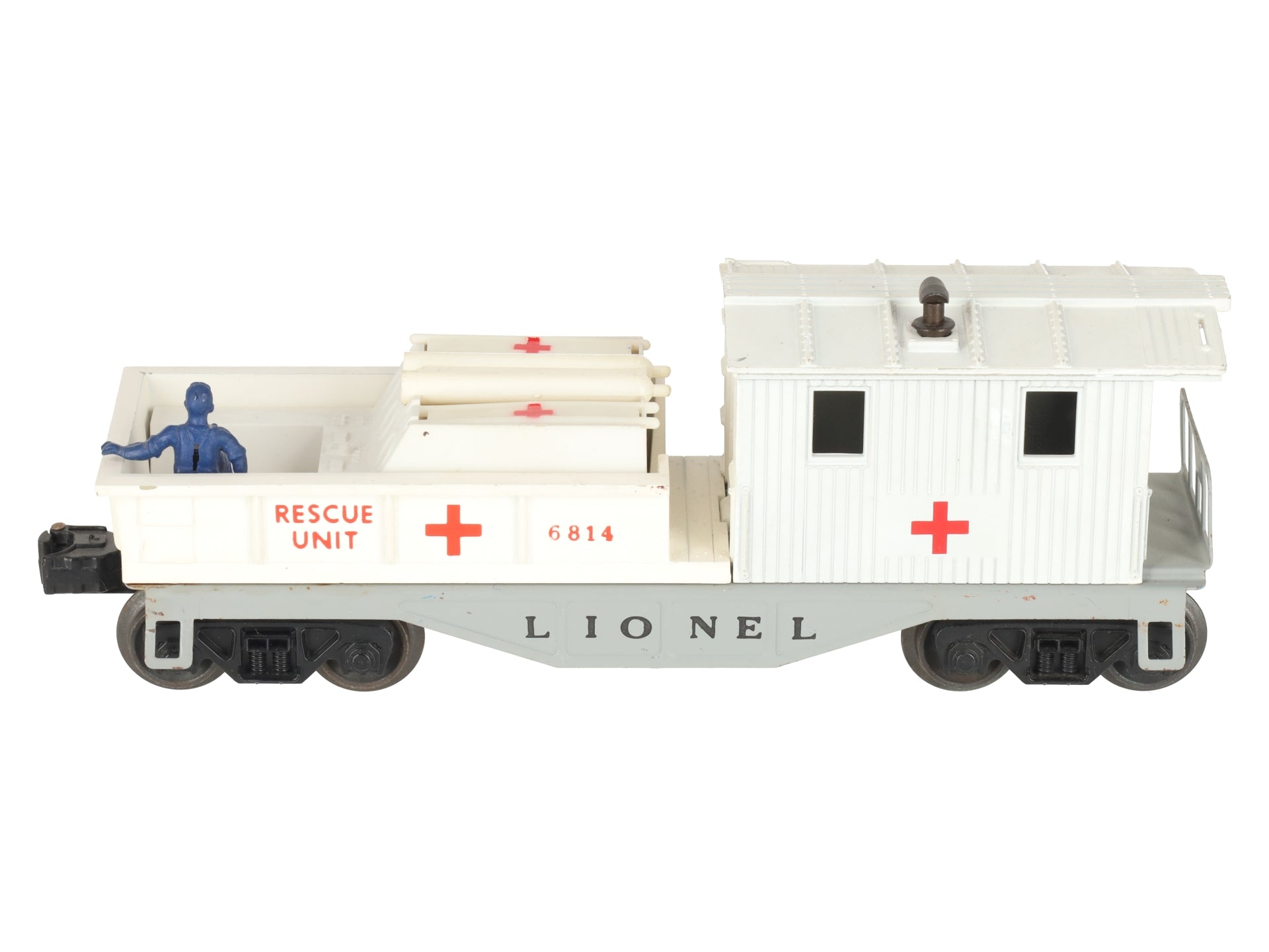 Lionel 6814 Vintage O Gauge Postwar First Aid Medical Caboose with Accessories VG