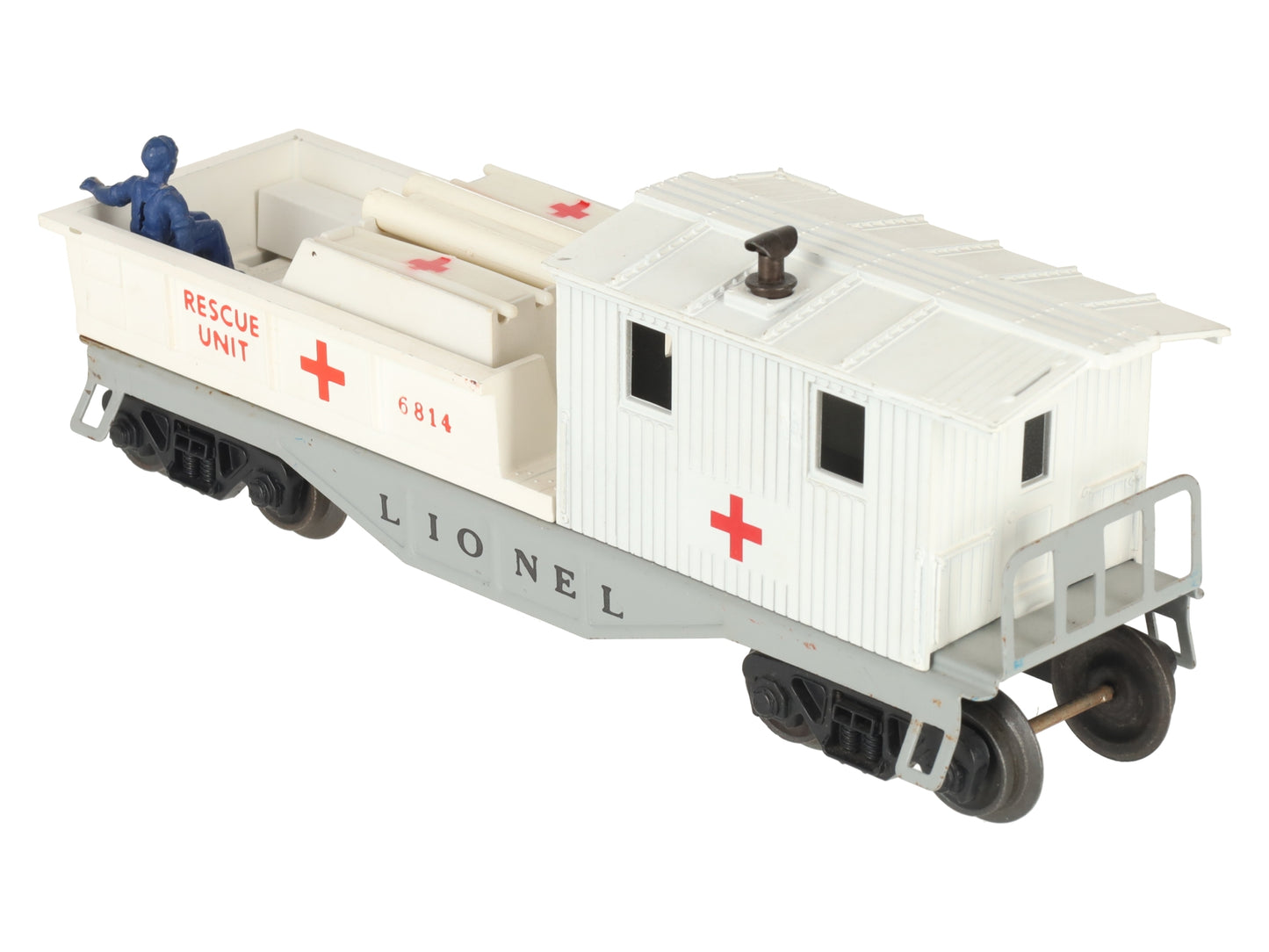 Lionel 6814 Vintage O Gauge Postwar First Aid Medical Caboose with Accessories VG