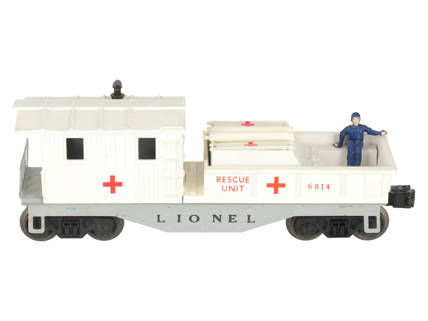Lionel 6814 Vintage O Gauge Postwar First Aid Medical Caboose with Accessories VG