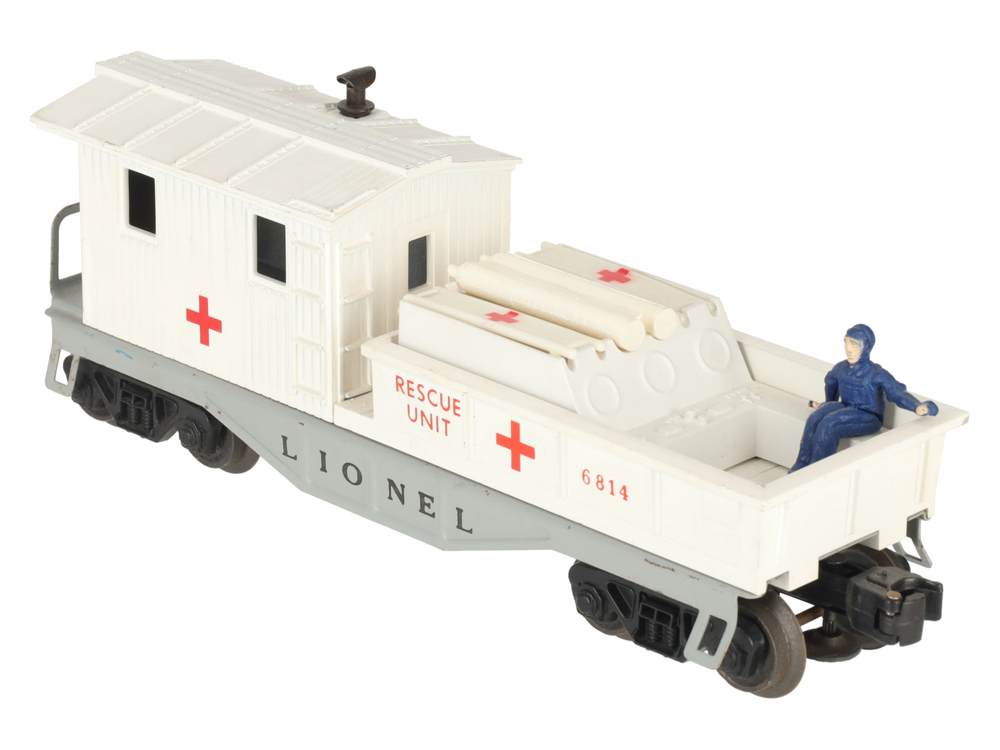 Lionel 6814 Vintage O Gauge Postwar First Aid Medical Caboose with Accessories VG