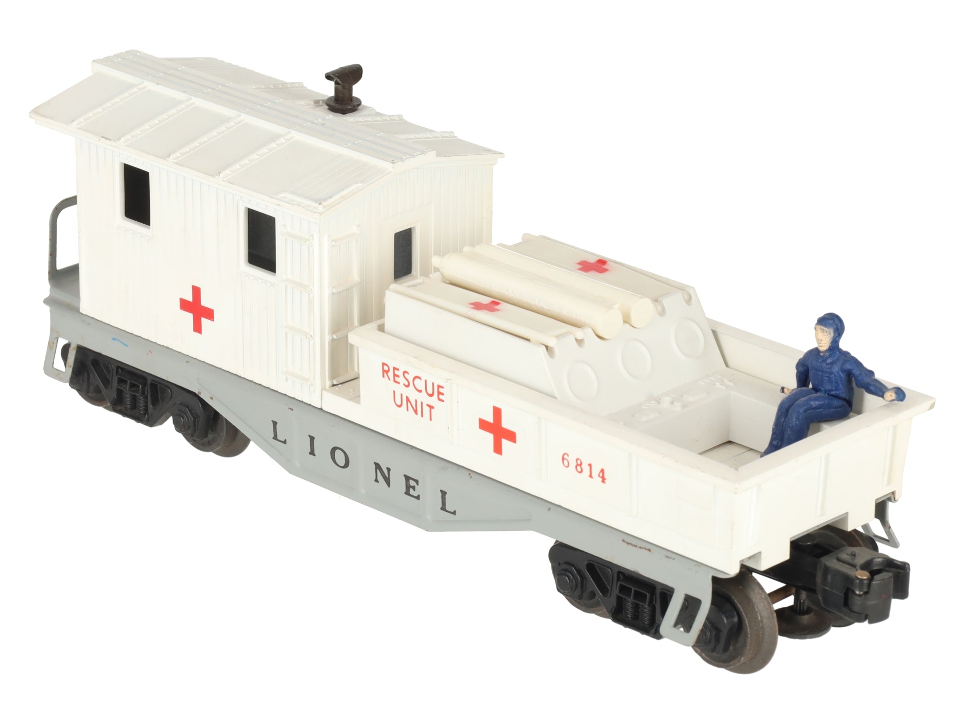 Lionel 6814 Vintage O Gauge Postwar First Aid Medical Caboose with Accessories VG